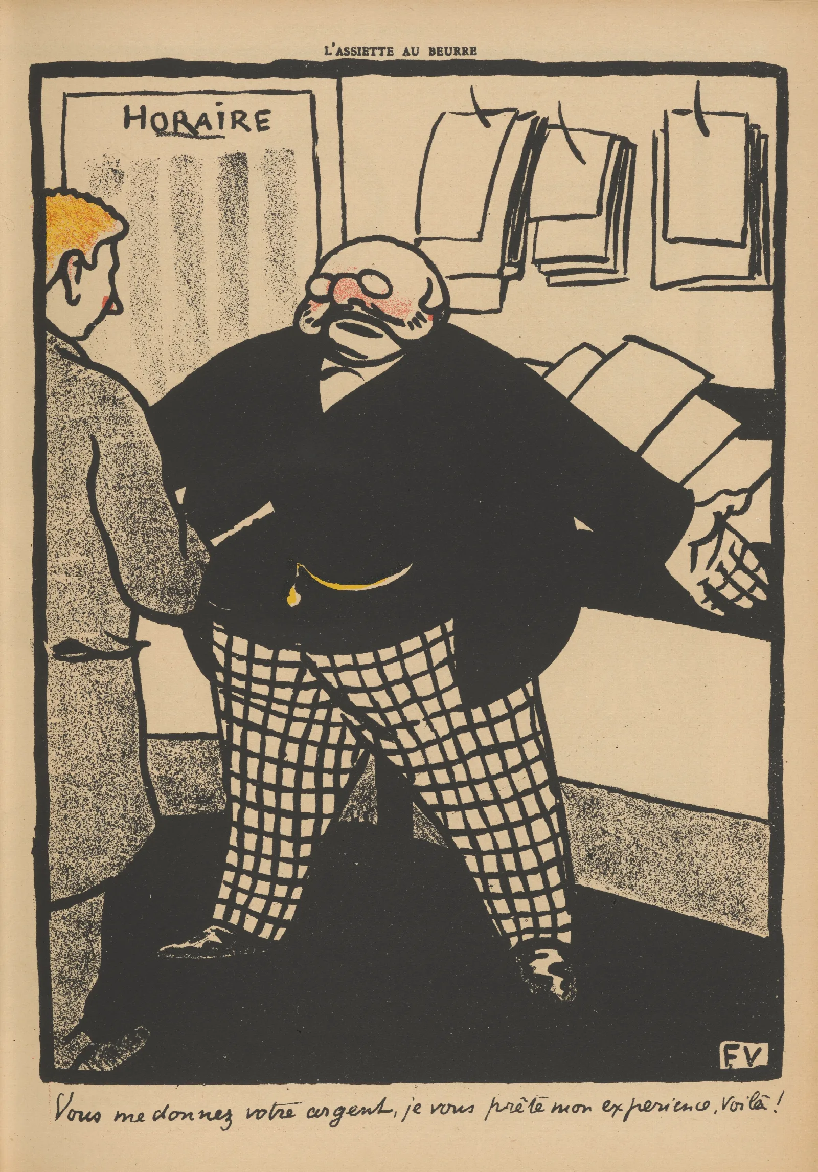 Vous Me Donnez Votre Argent Wall Art by Félix Vallotton - Canvas Print