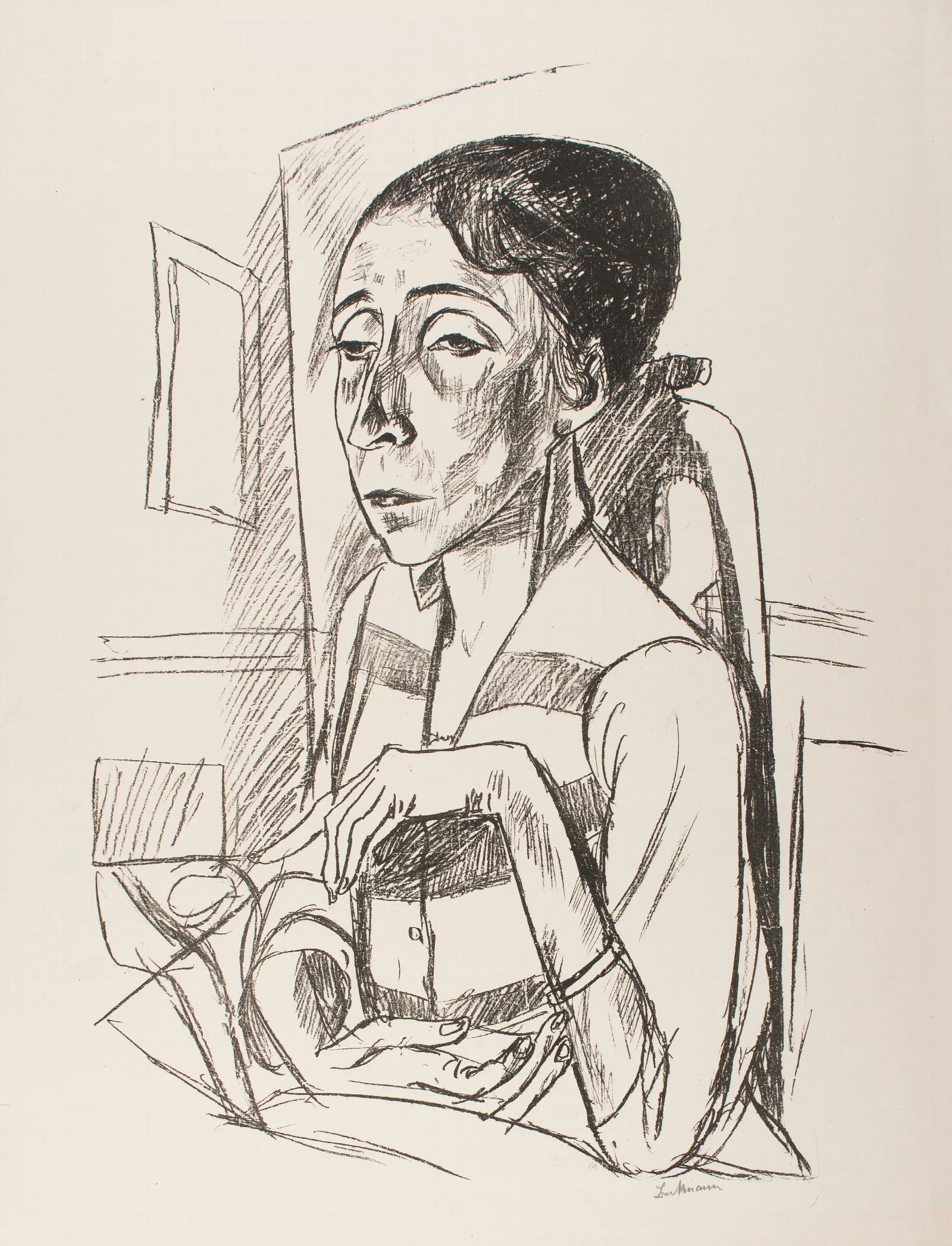 Portrait Of The Dancer Sent Mahesa Wall Art by Max Beckmann - Canvas Print