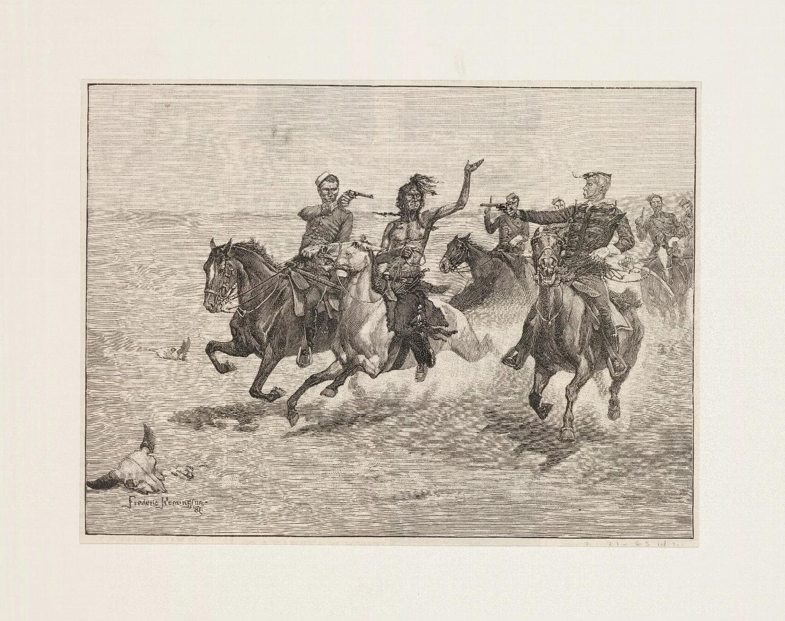 Arrest Of A Blackfeet Murderer Wall Art by Frederic Remington - Canvas Print