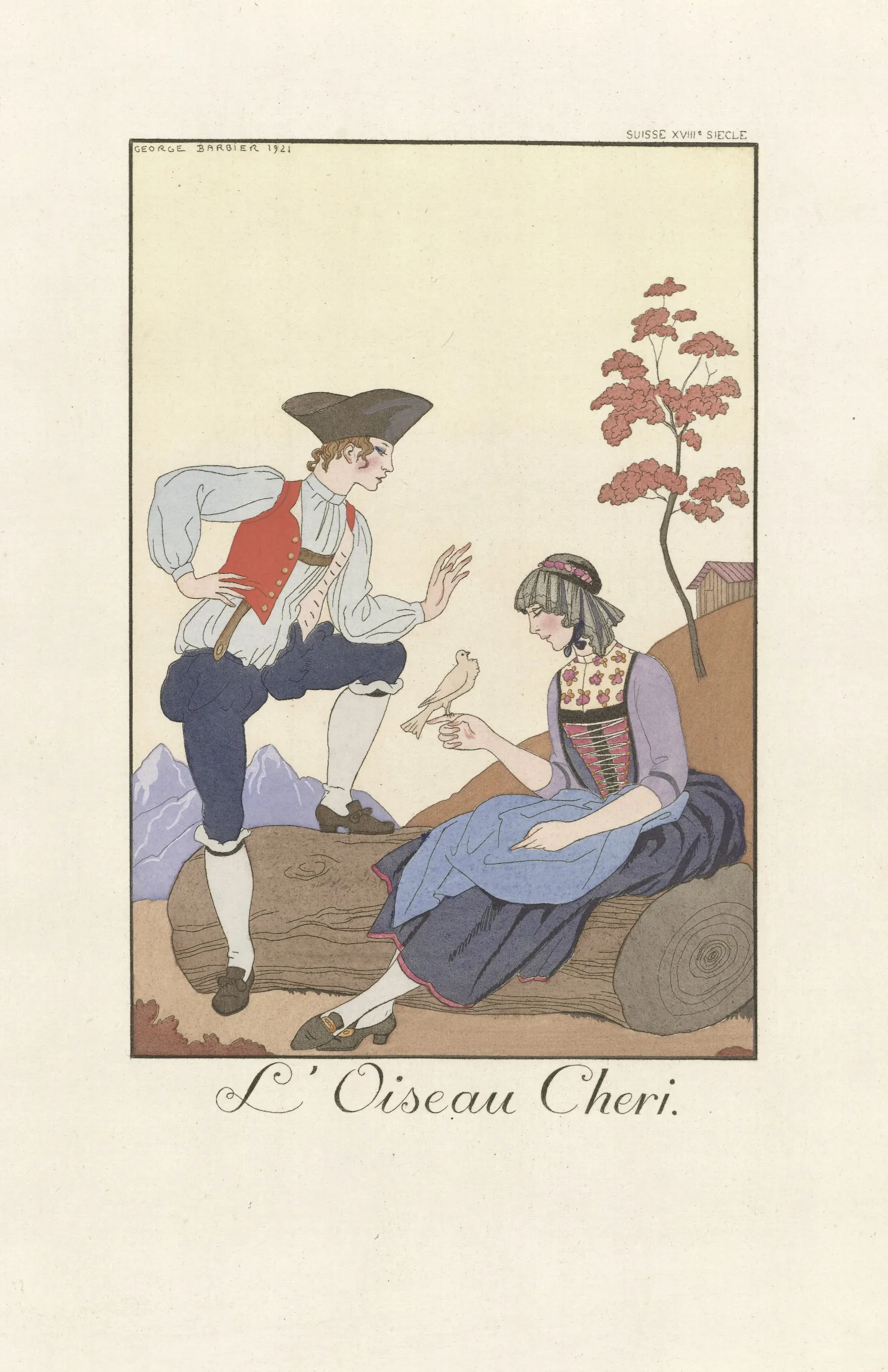 Loiseau Cheri Wall Art by George Barbier - Canvas Print