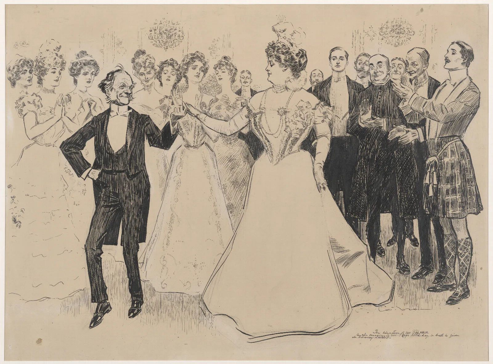 The Education Of Mr Pipp Xxxiv On The Occasion Of Mr Pipps Birthday A Ball Is Given At Caroney Castle Wall Art by Charles Dana Gibson - Canvas Print
