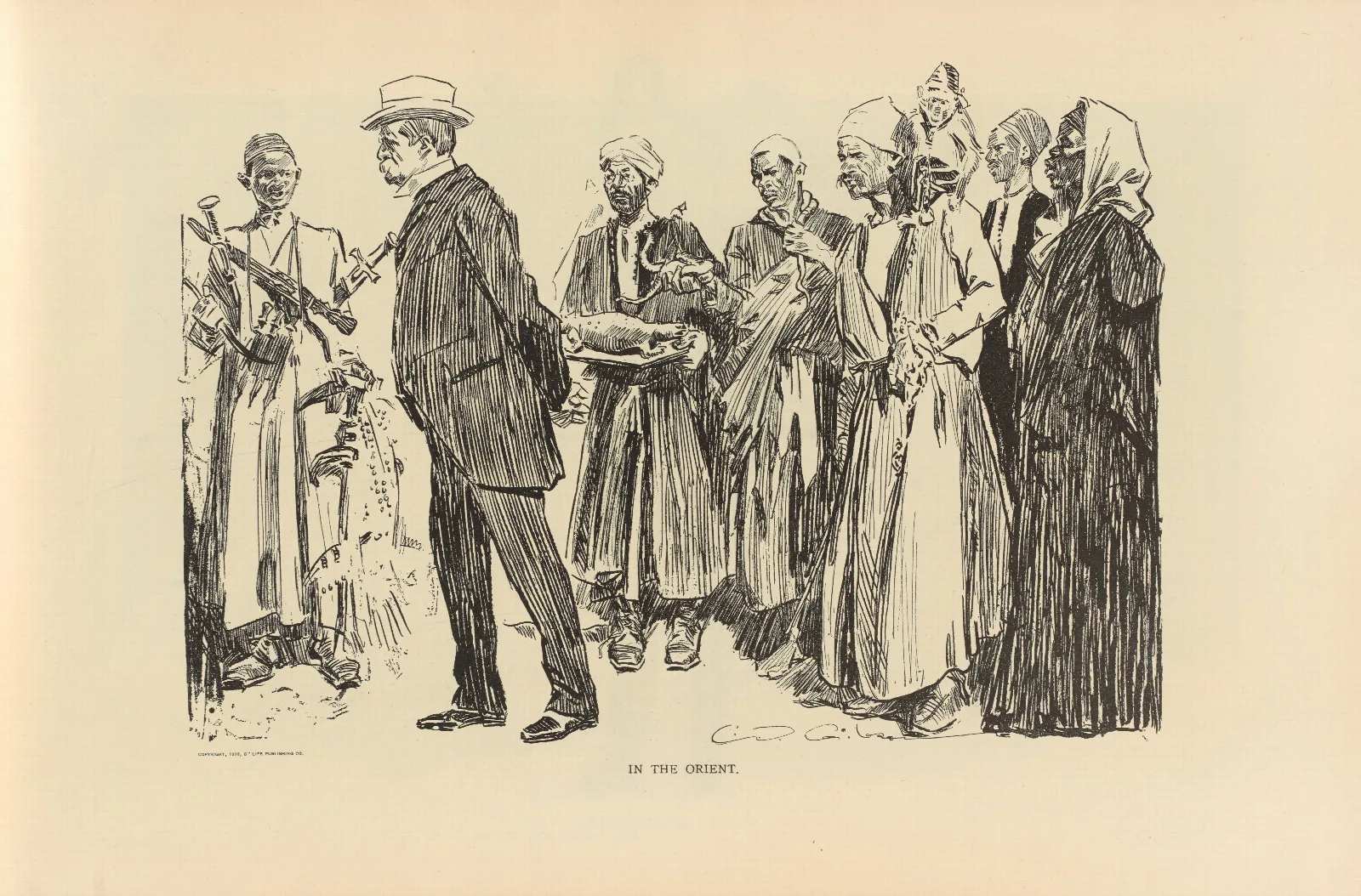In The Orient Wall Art by Charles Dana Gibson - Canvas Print