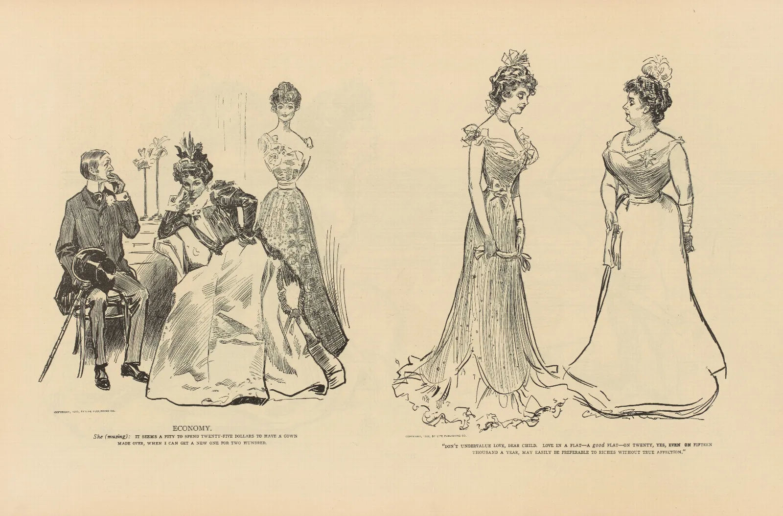 Economy 2 Wall Art by Charles Dana Gibson - Canvas Print