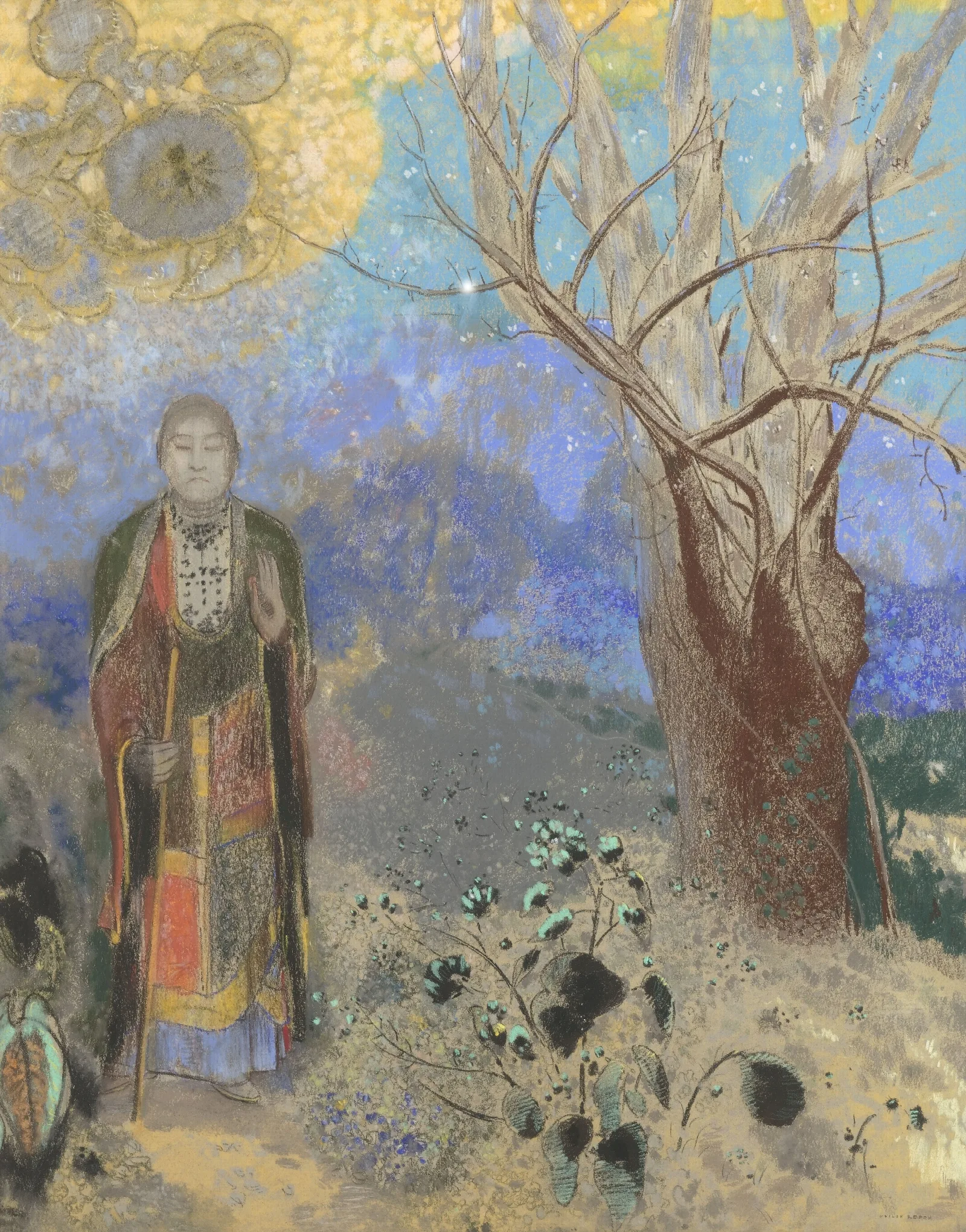 Buddha Wall Art by Odilon Redon - Canvas Print