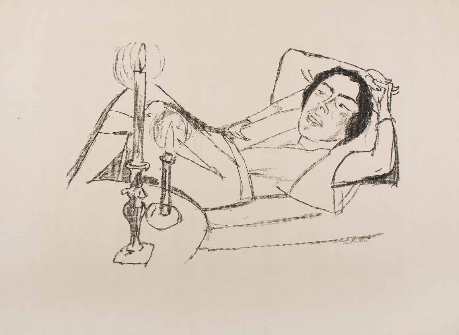 Reclining Woman Portrait Of Johanna Loeb 4 Wall Art by Max Beckmann - Canvas Print