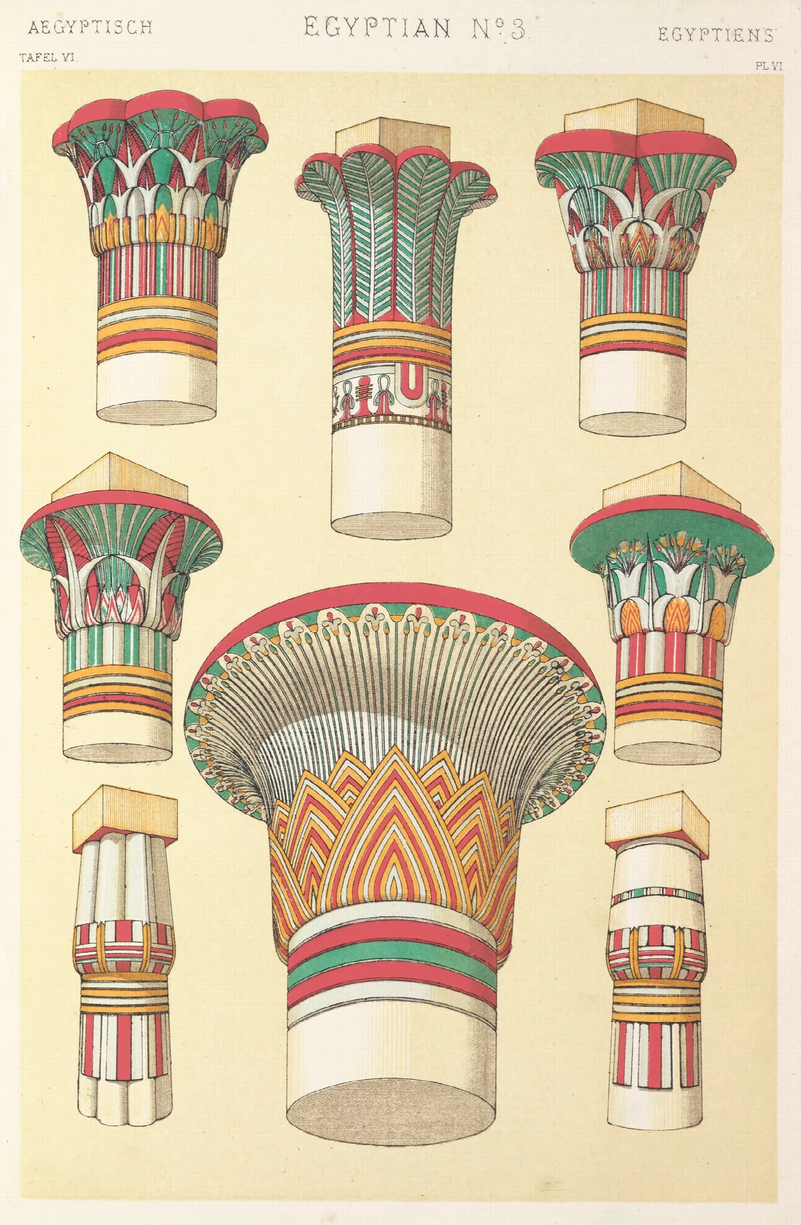 Egyptian No 3 Wall Art by Owen Jones - Canvas Print