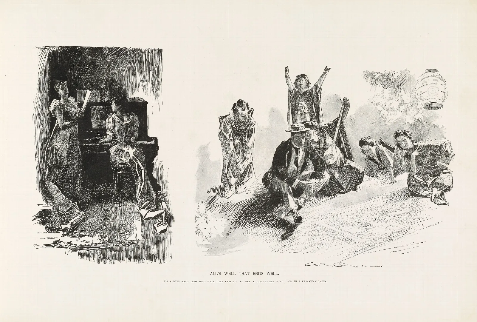 Alls Well That Ends Well Wall Art by Charles Dana Gibson - Canvas Print