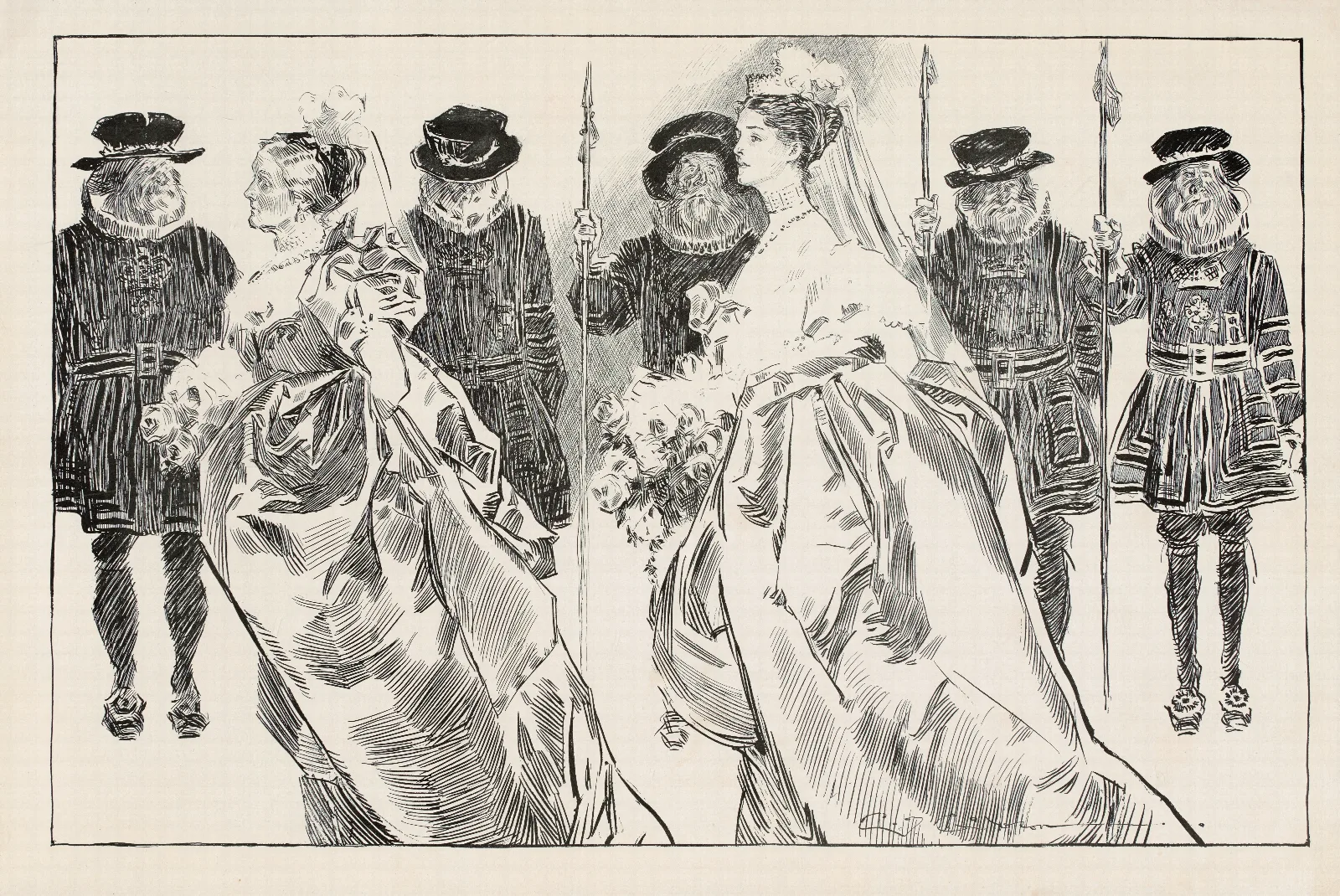 Illustration 225 by Charles Dana Gibson (1897) Wall Art by Charles Dana Gibson - Canvas Print