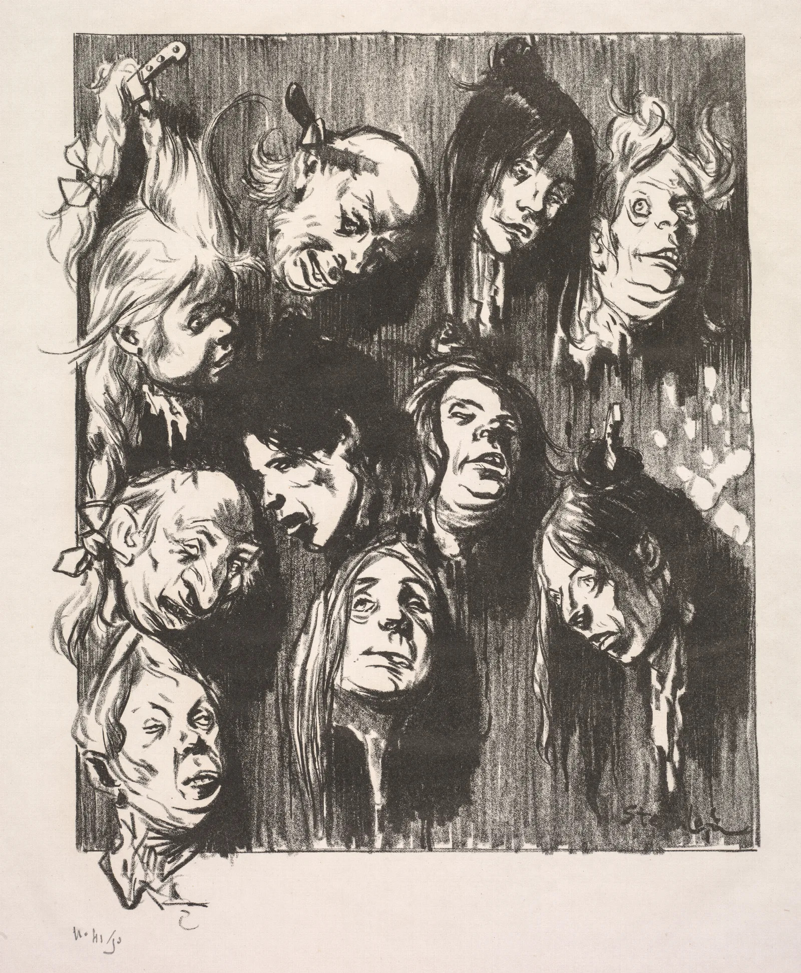 Ten Assassinations For A Penny Wall Art by Théophile Alexandre Steinlen - Canvas Print