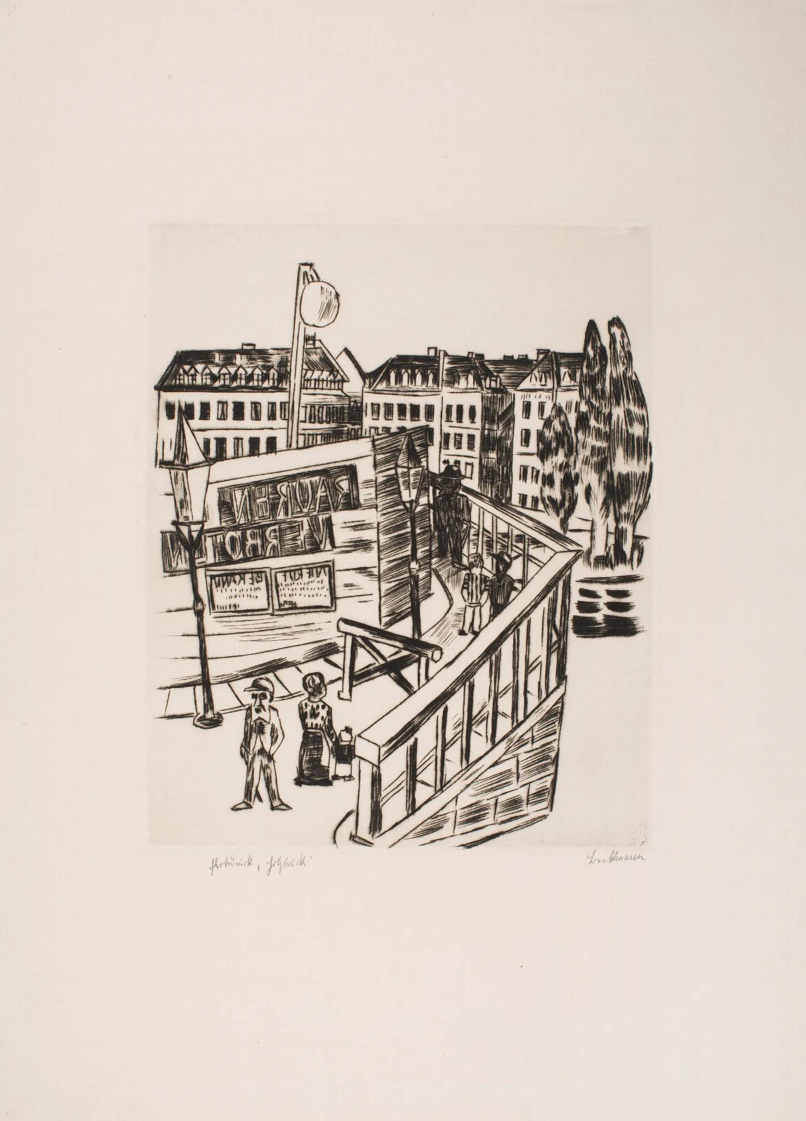 Wooden Bridge 4 Wall Art by Max Beckmann - Canvas Print