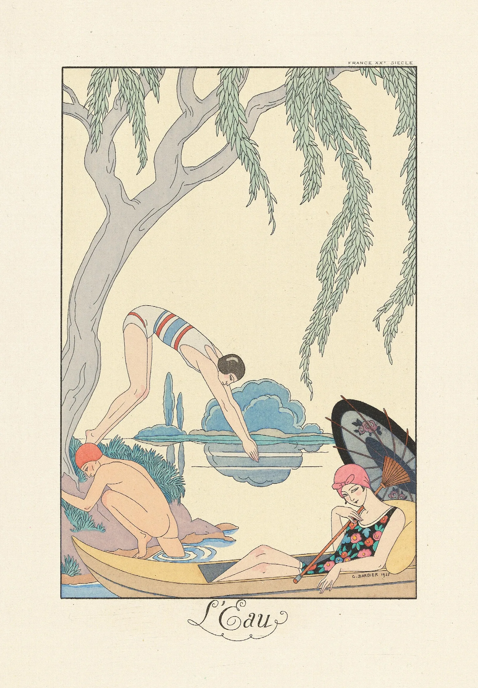 Leau Water Wall Art by George Barbier - Canvas Print