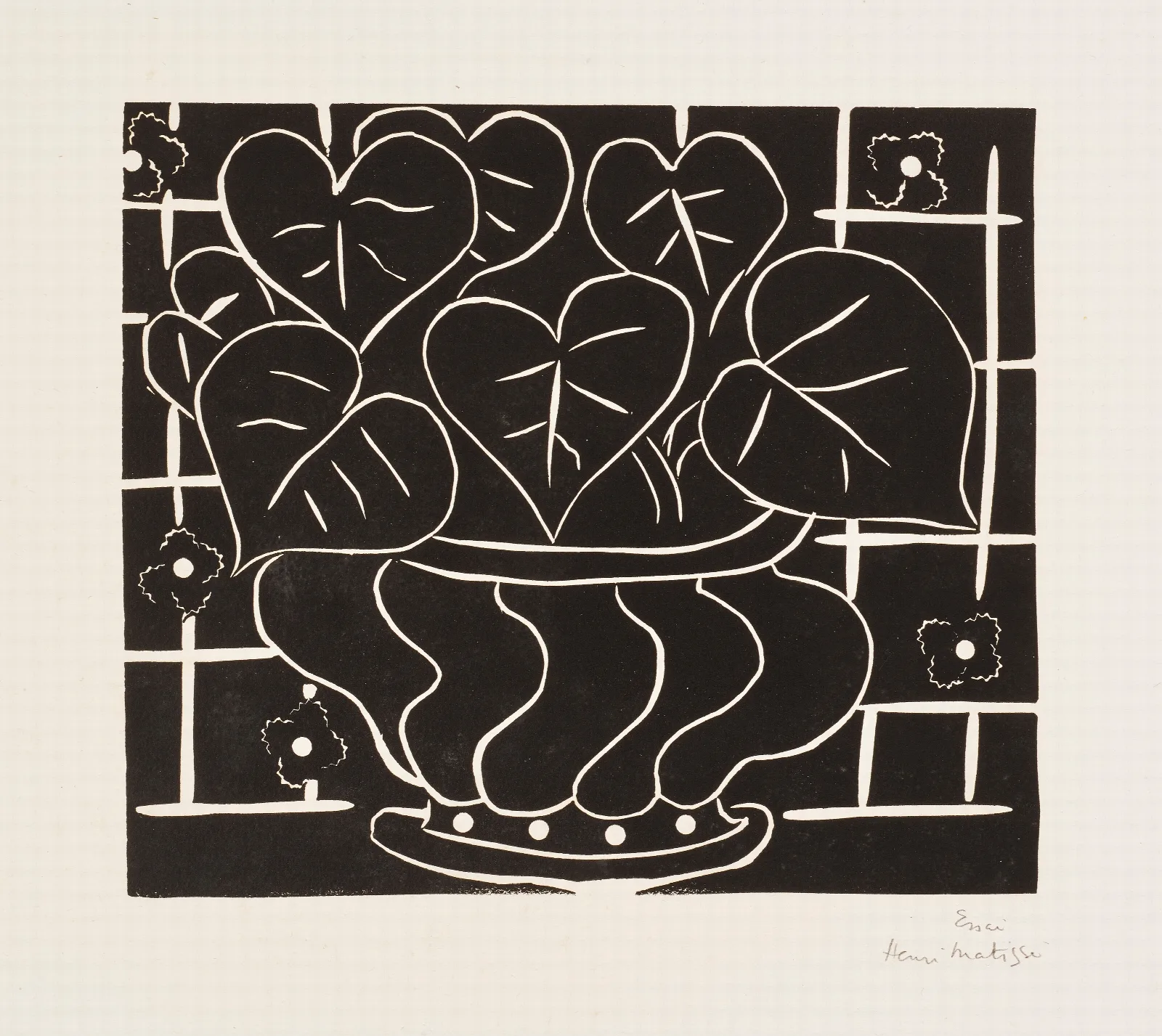 Corbeille De Begonias I Wall Art by Henri Matisse - Canvas Print