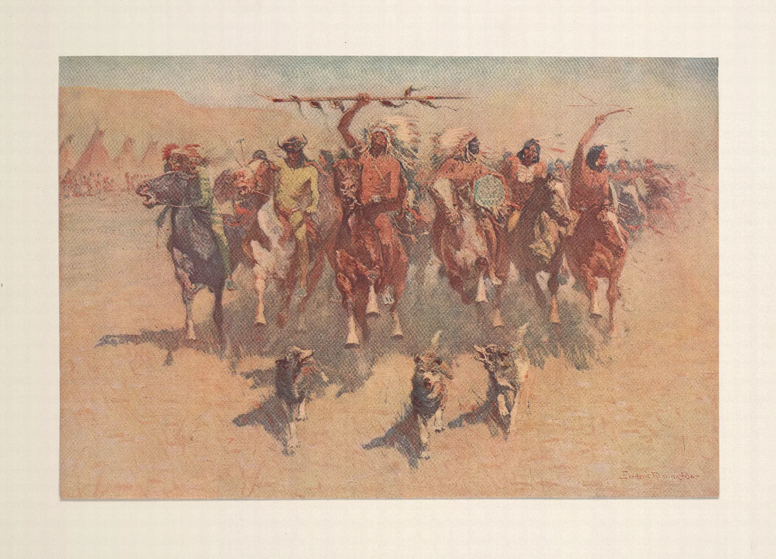The Ceremony Of The Scalps Wall Art by Frederic Remington - Canvas Print