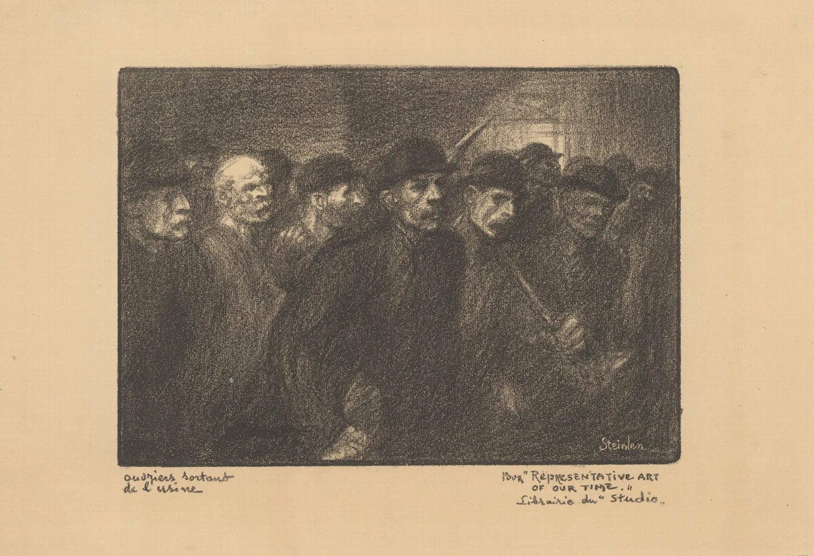 Ouvriers Sortant De Lusine 2 Wall Art by Théophile Alexandre Steinlen - Canvas Print