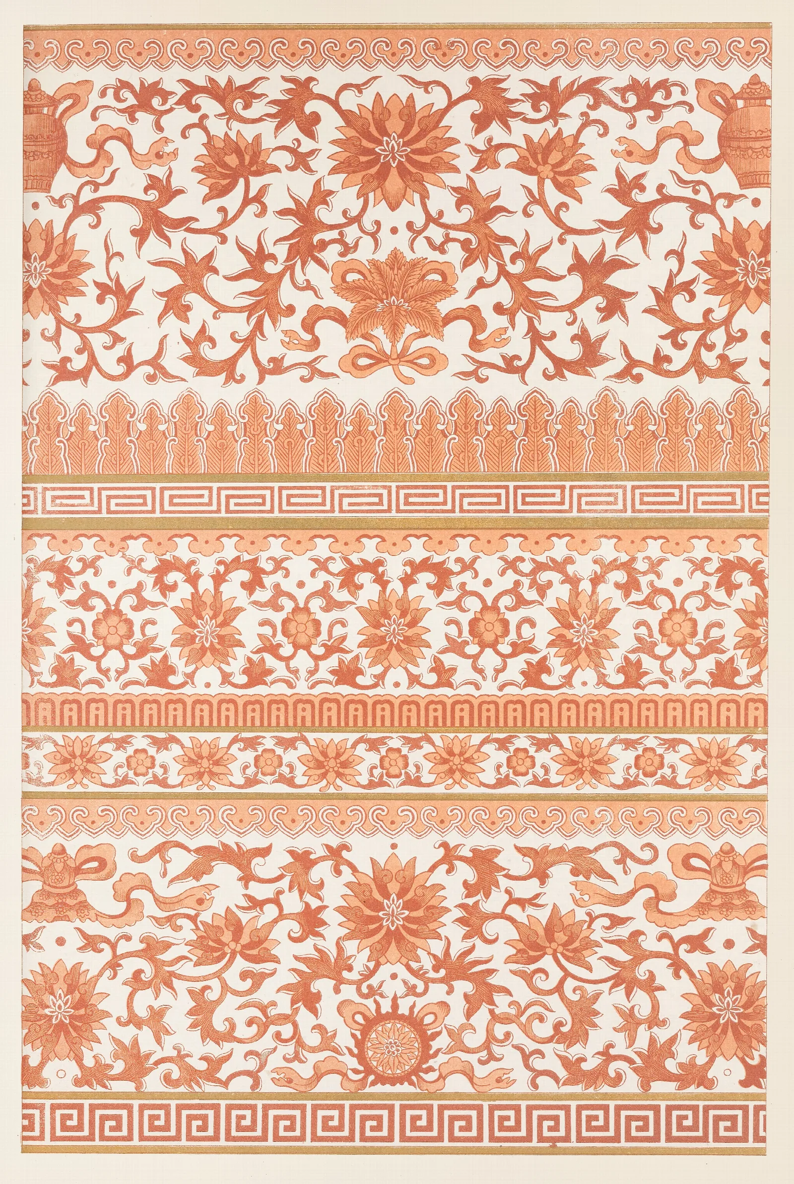 Examples Of Chinese Ornament Pl 38 Wall Art by Owen Jones - Canvas Print