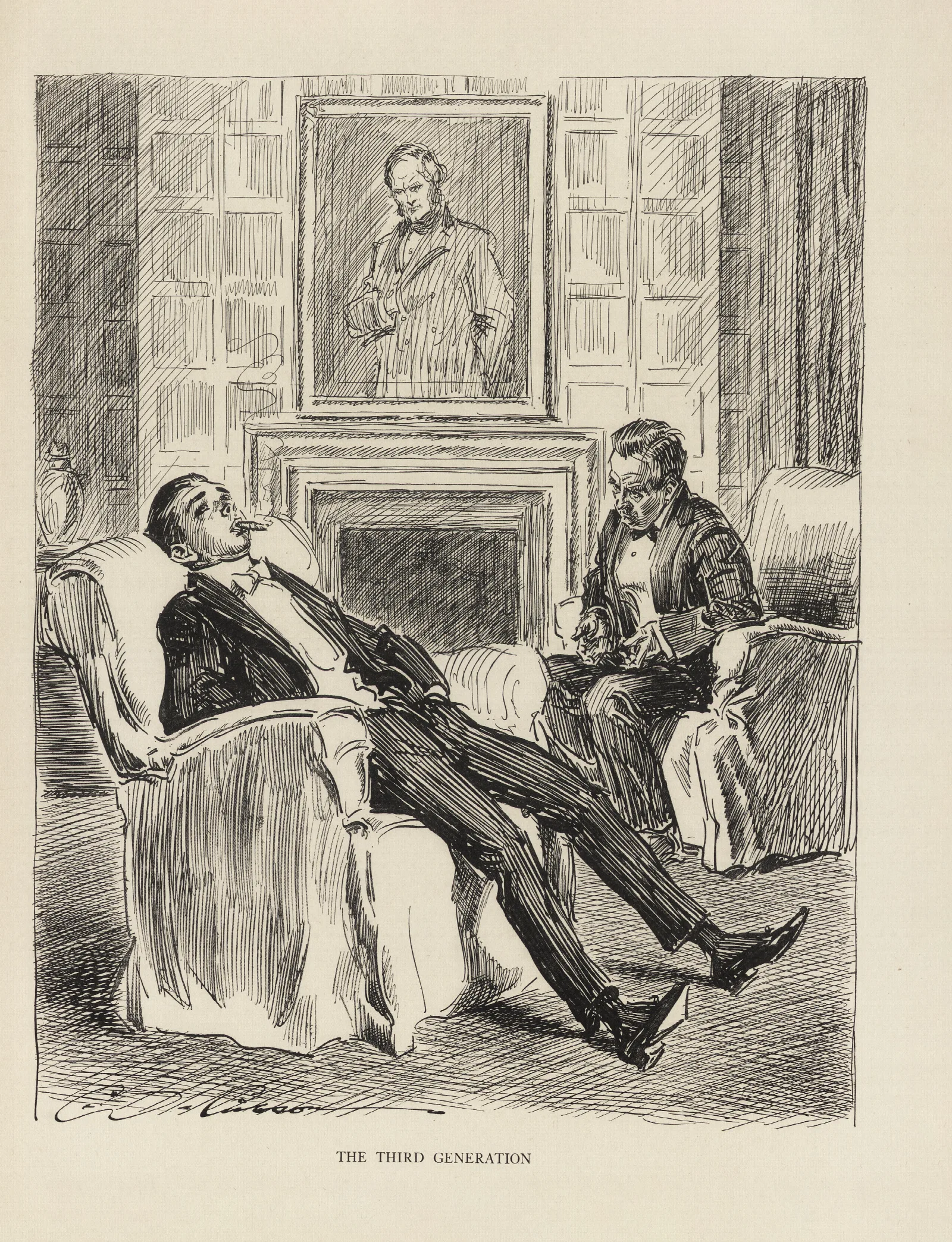 The Third Generation Wall Art by Charles Dana Gibson - Canvas Print