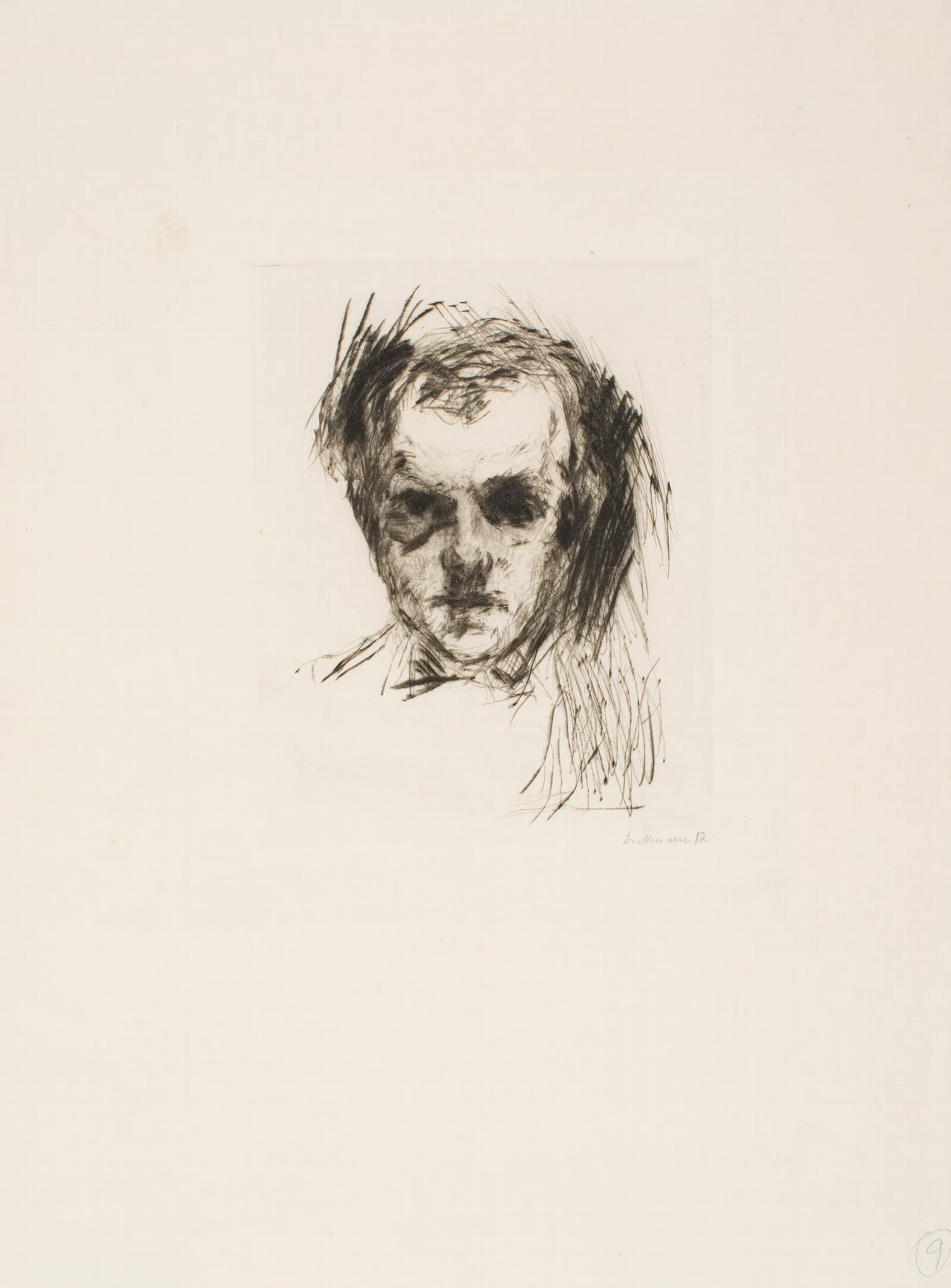 Small Self Portrait Wall Art by Max Beckmann - Canvas Print