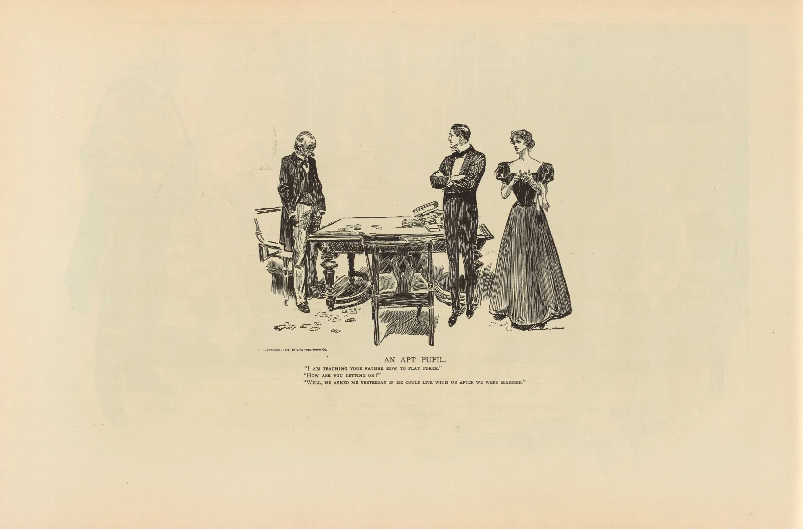 An Apt Pupil Wall Art by Charles Dana Gibson - Canvas Print