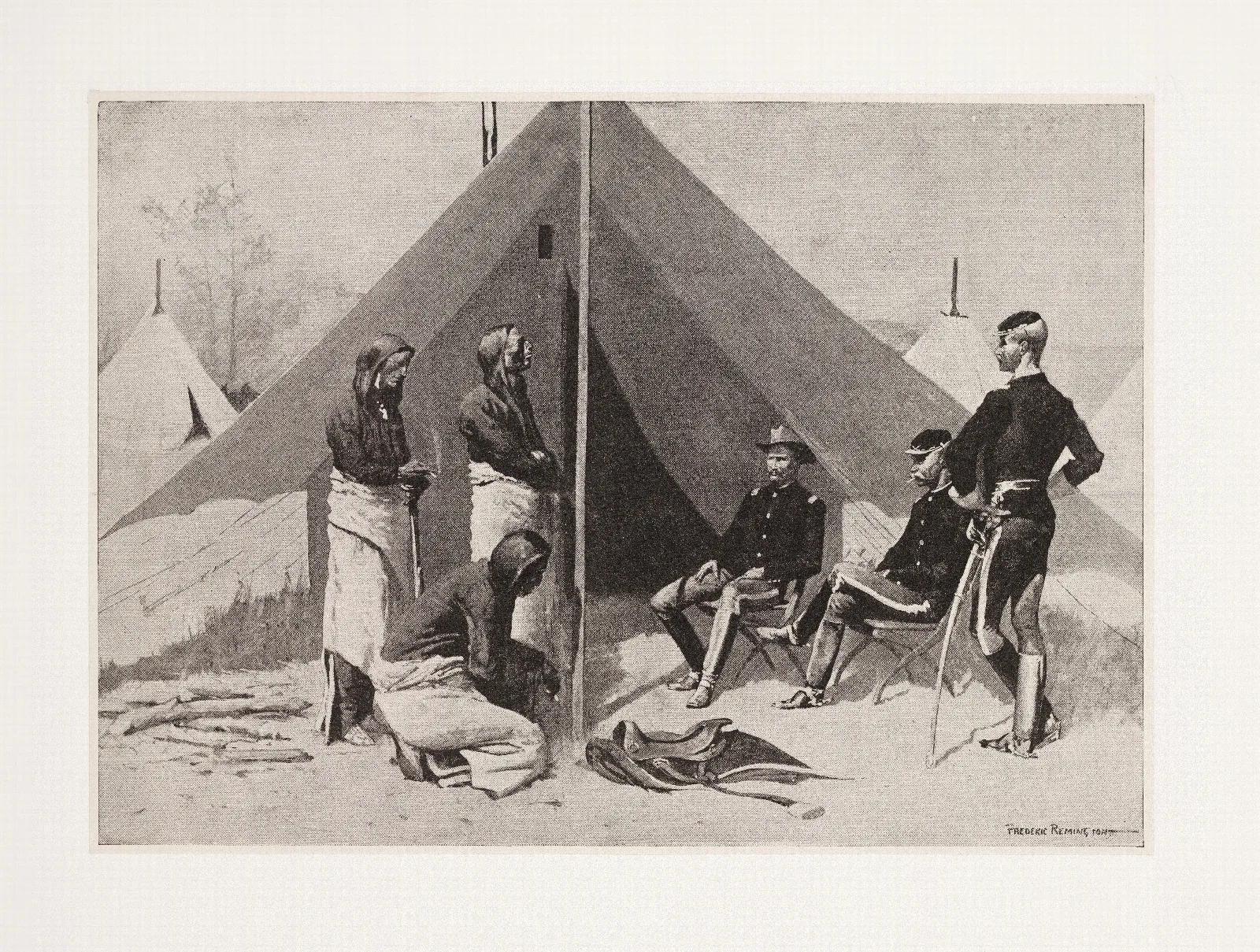 An Appeal For Justice Wall Art by Frederic Remington - Canvas Print