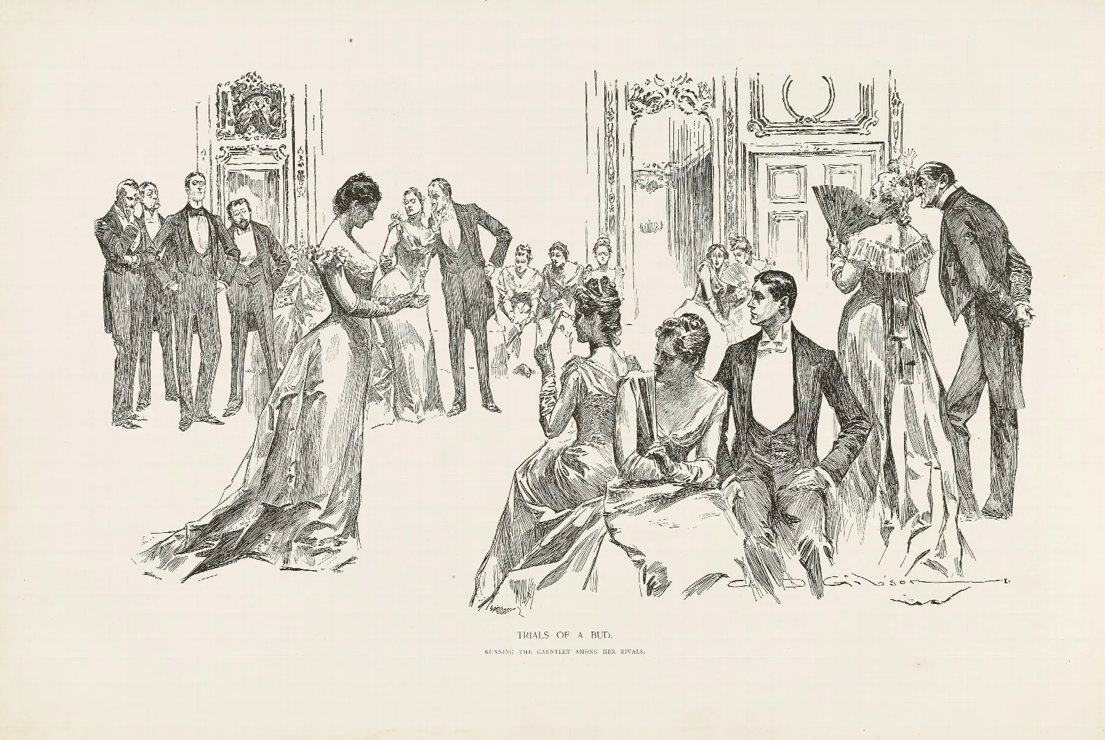 Trials Of Bud Wall Art by Charles Dana Gibson - Canvas Print
