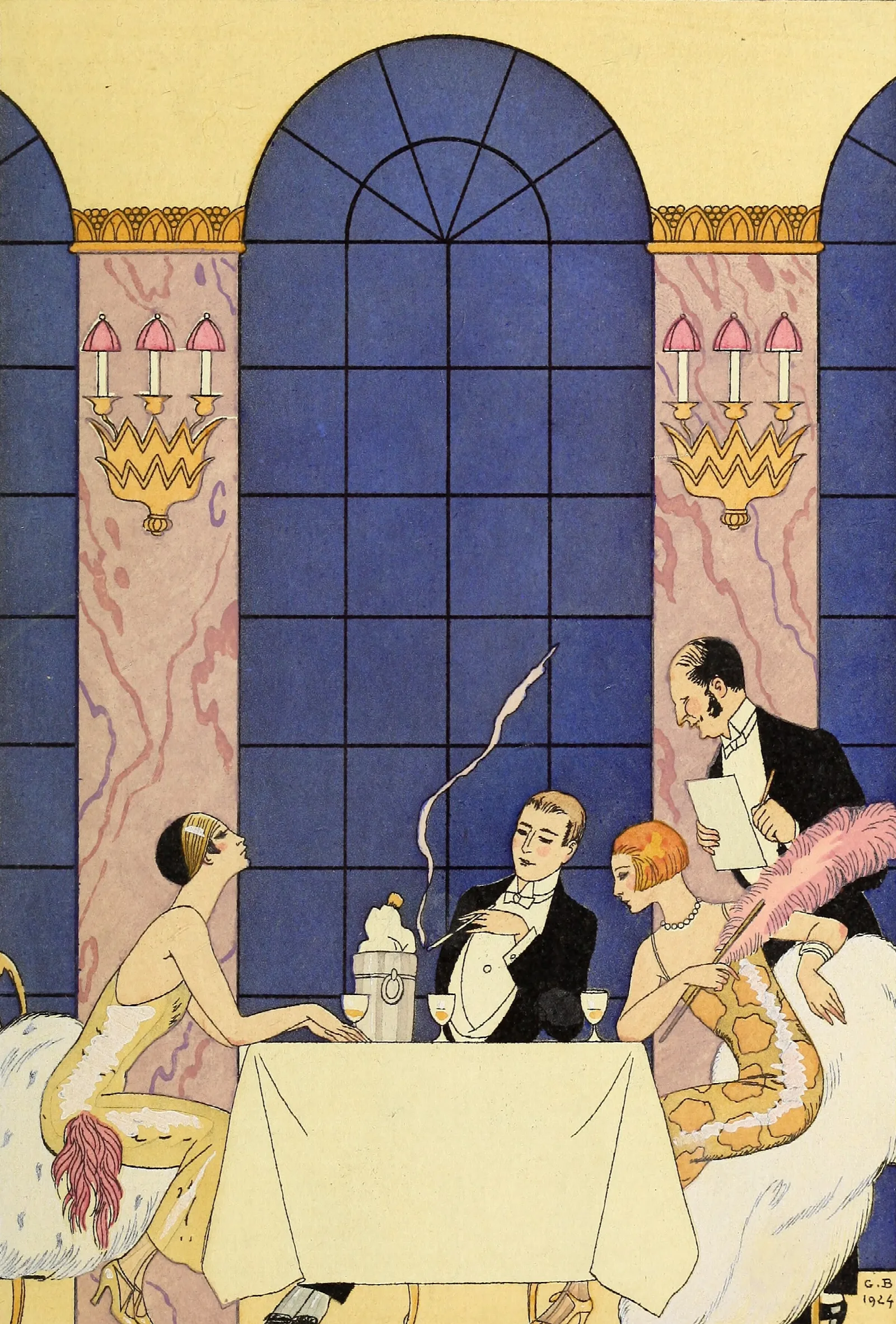 Falbalas Et Fanfreluches La Gourmandise Wall Art by George Barbier - Canvas Print
