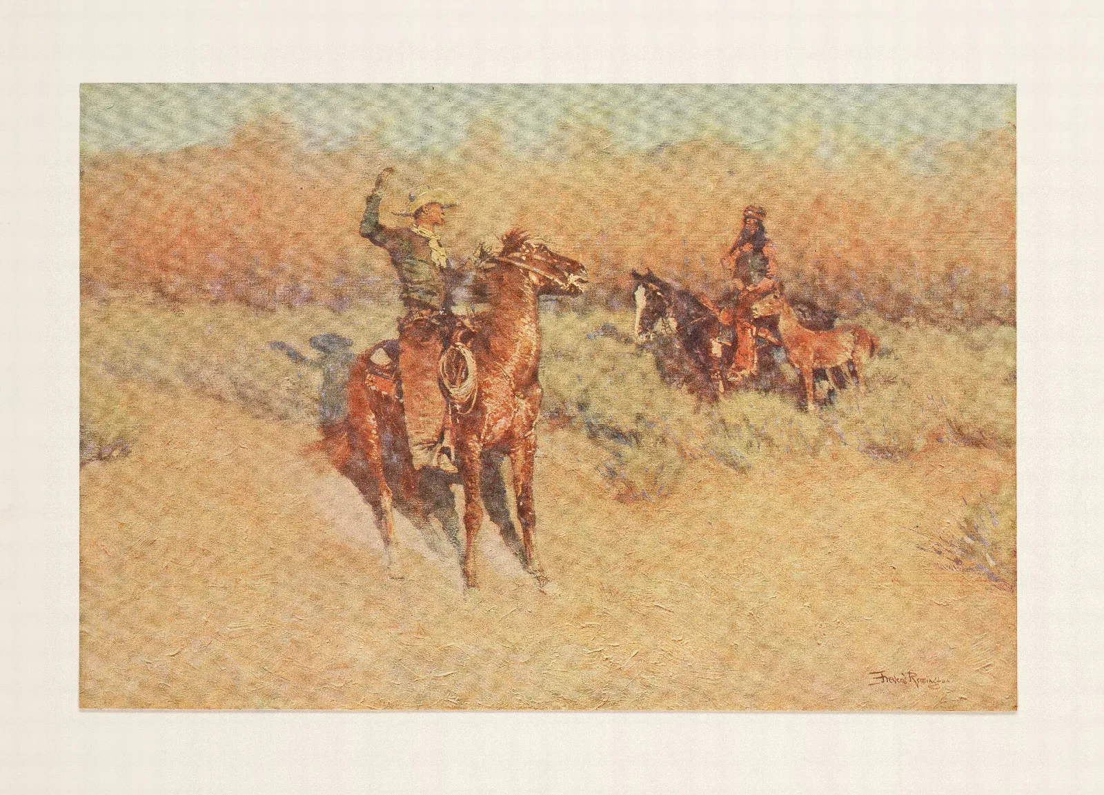 The Long Horn Cattle Wall Art by Frederic Remington - Canvas Print