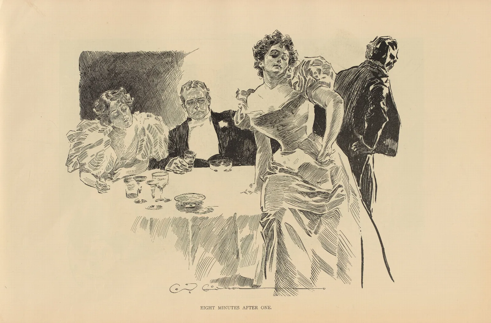 Eight Minutes After One Wall Art by Charles Dana Gibson - Canvas Print