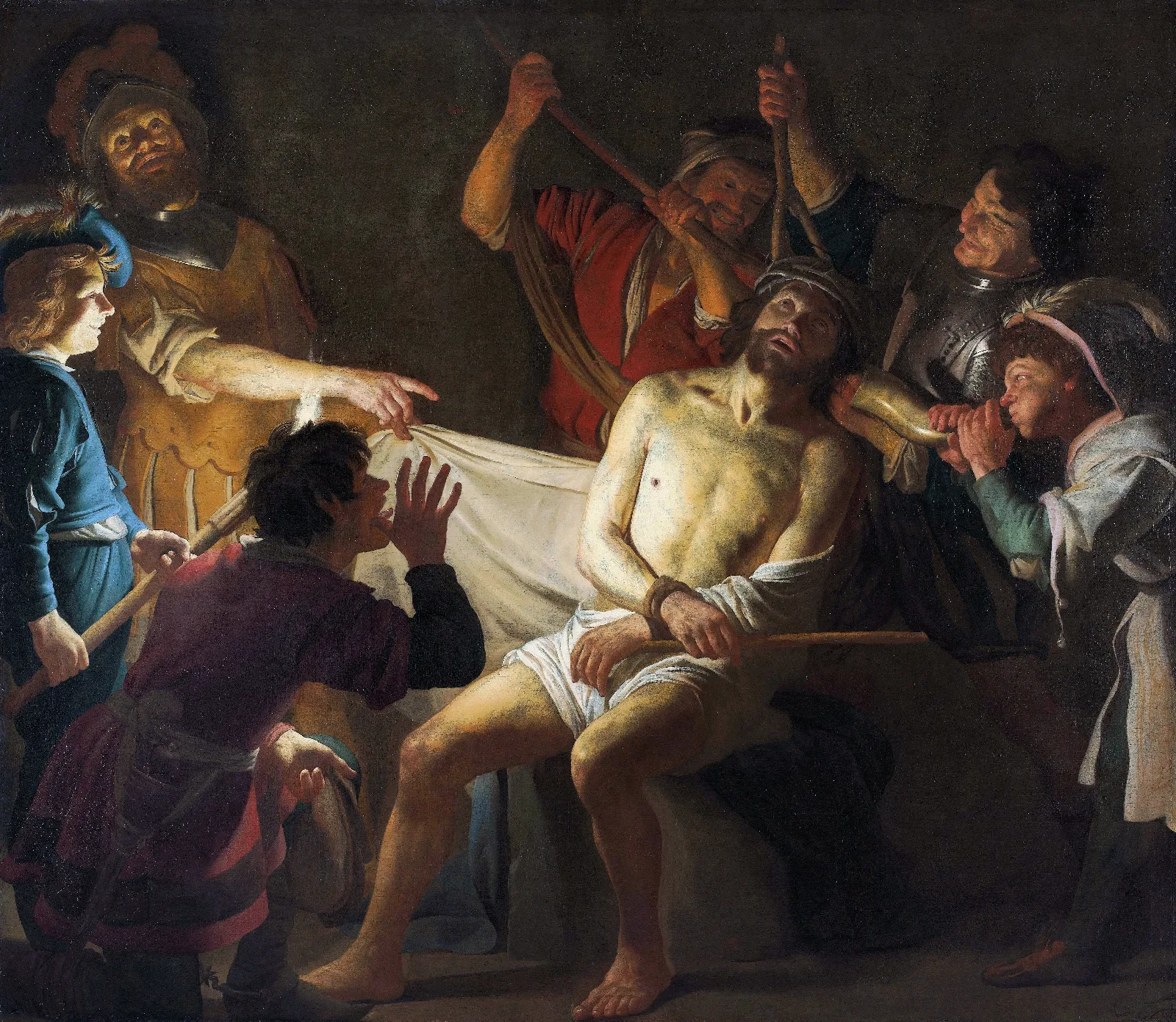 Christ Crowned With Thorns 2 Wall Art by Gerard van Honthorst - Canvas Print