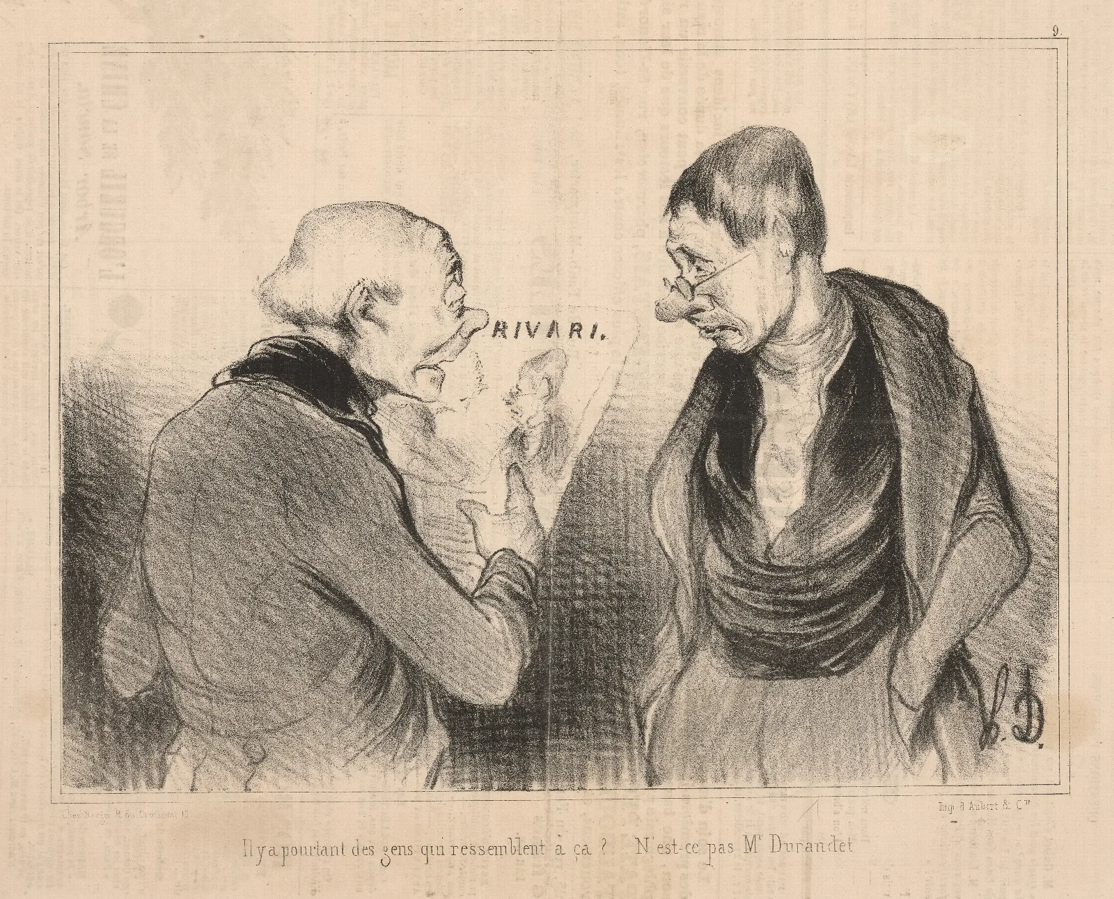 There Are Still People Who Look Like That Are There Not Mr Durandet Wall Art by Honoré Daumier - Canvas Print
