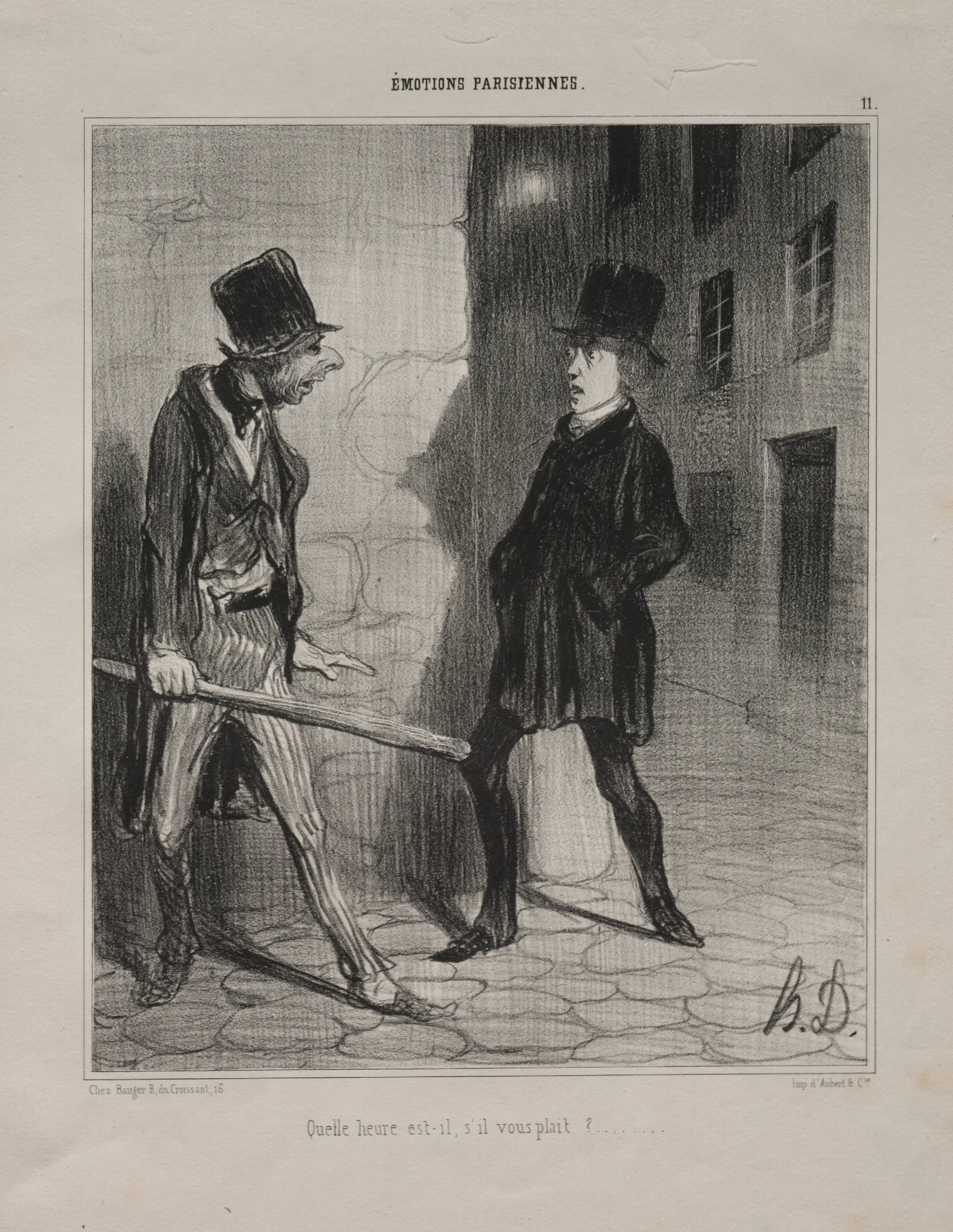 What Time Is It Please Wall Art by Honoré Daumier - Canvas Print