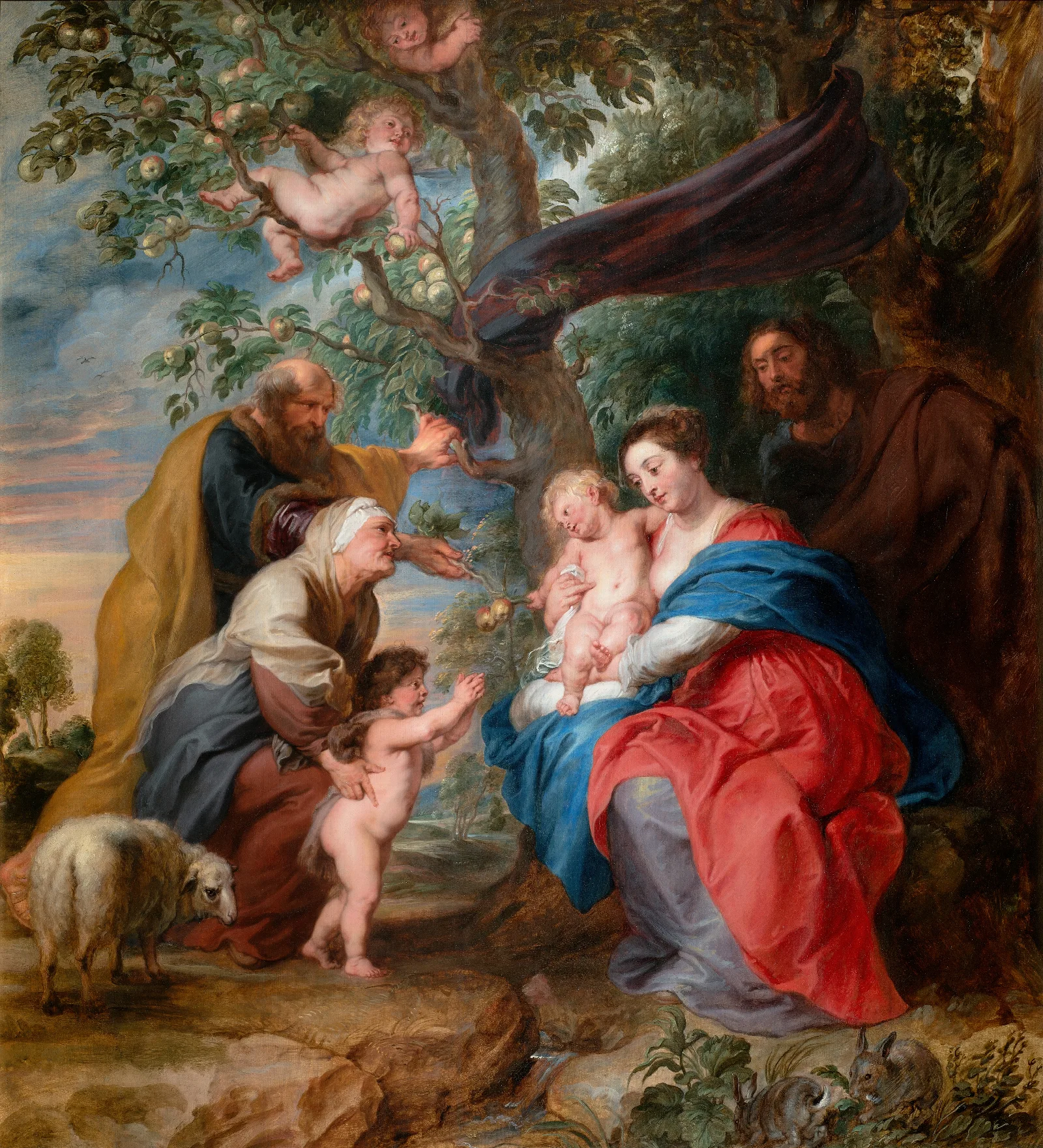 The Holy Family Under An Apple Tree Wall Art by Peter Paul Rubens - Canvas Print
