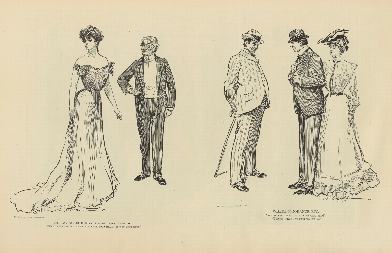 Where Ignorance Etc Wall Art by Charles Dana Gibson - Canvas Print