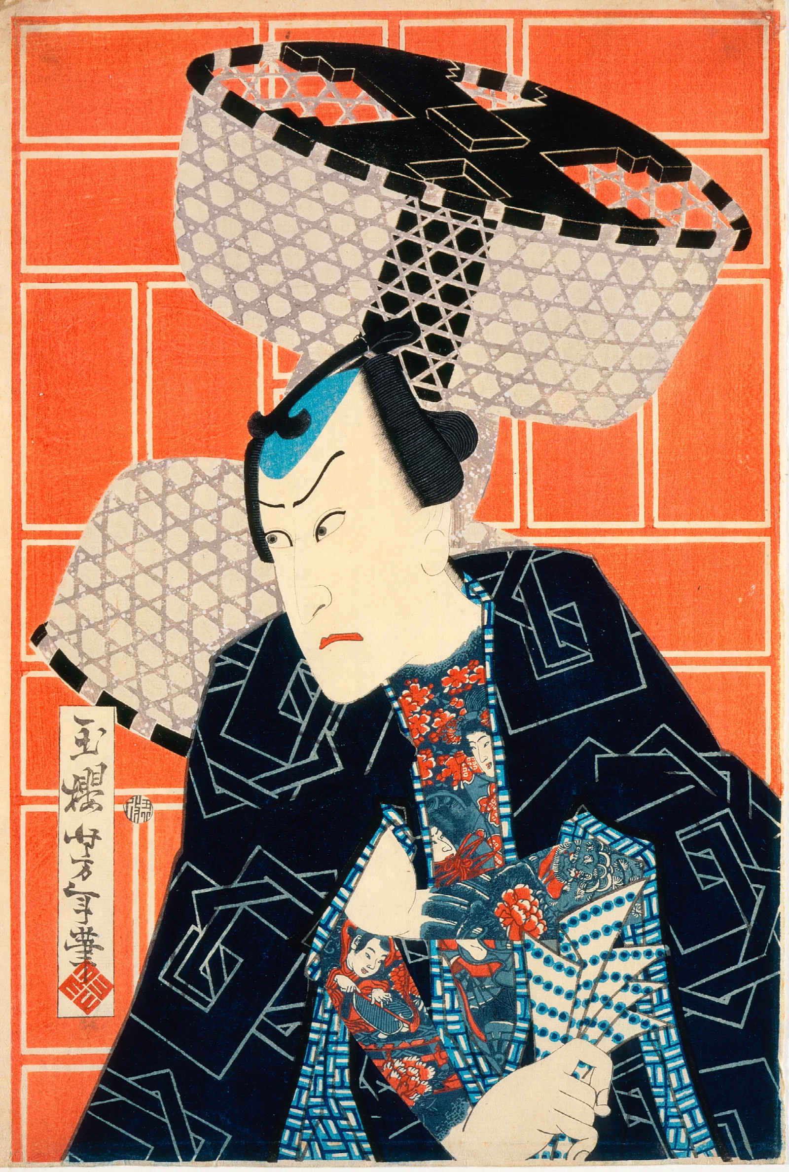 The Actor Kawarasaki Gonjuro For A Fire Troupe Wall Art by Tsukioka Yoshitoshi - Canvas Print