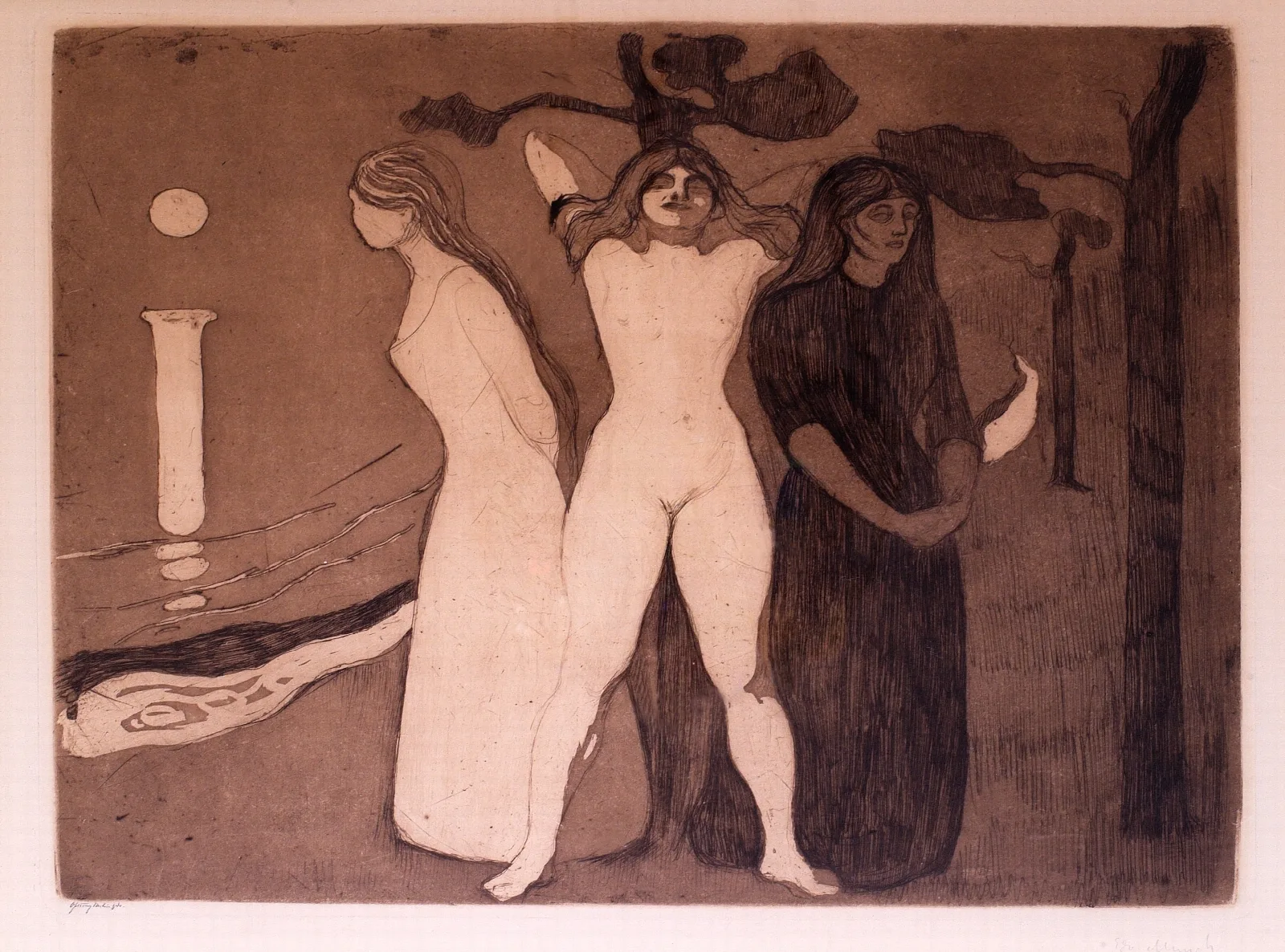 The Woman Wall Art by Edvard Munch - Canvas Print