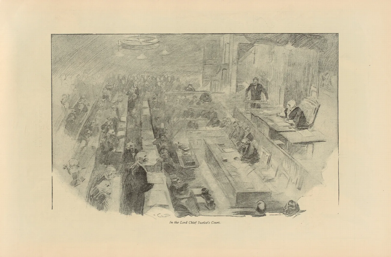 In The Lord Chief Justices Court Wall Art by Charles Dana Gibson - Canvas Print