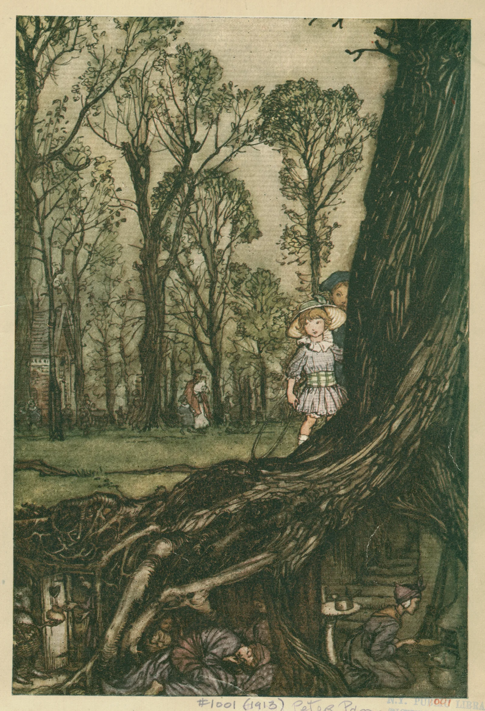 Fairies Are All More Or Less In Hiding Until Dusk Wall Art by Arthur Rackham - Canvas Print