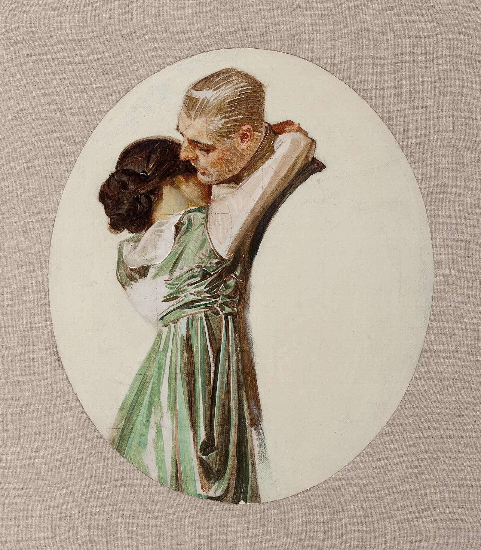 Preliminary Study For Saturday Evening Post May 19 Wall Art by Joseph Christian Leyendecker - Canvas Print