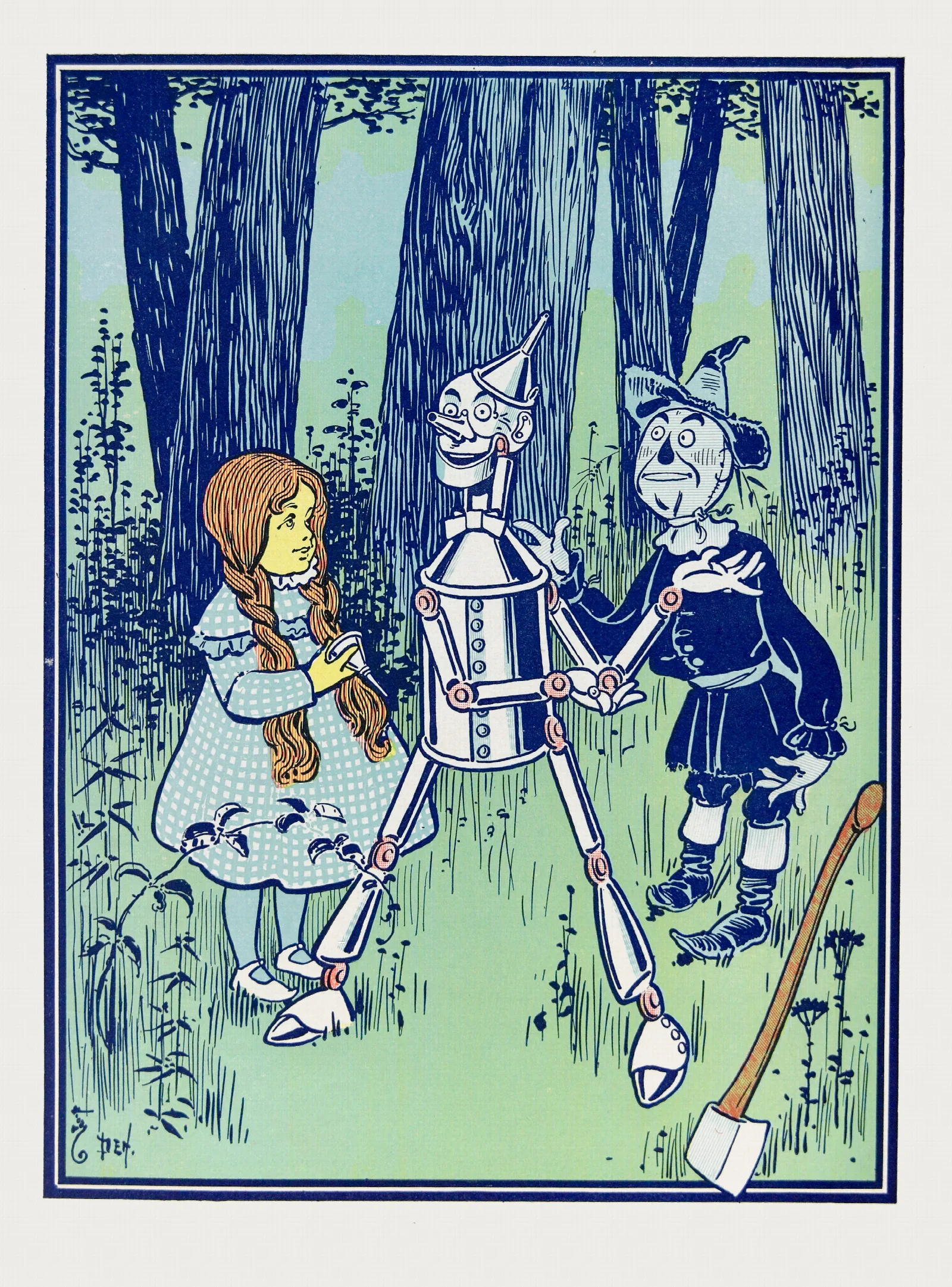 This Is The Great Comfort Said The Tin Woodman Wall Art by William Wallace Denslow - Canvas Print