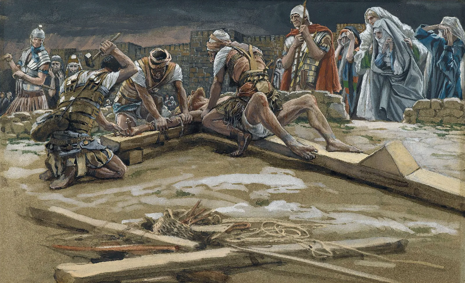 The First Nail Wall Art by James Tissot - Canvas Print
