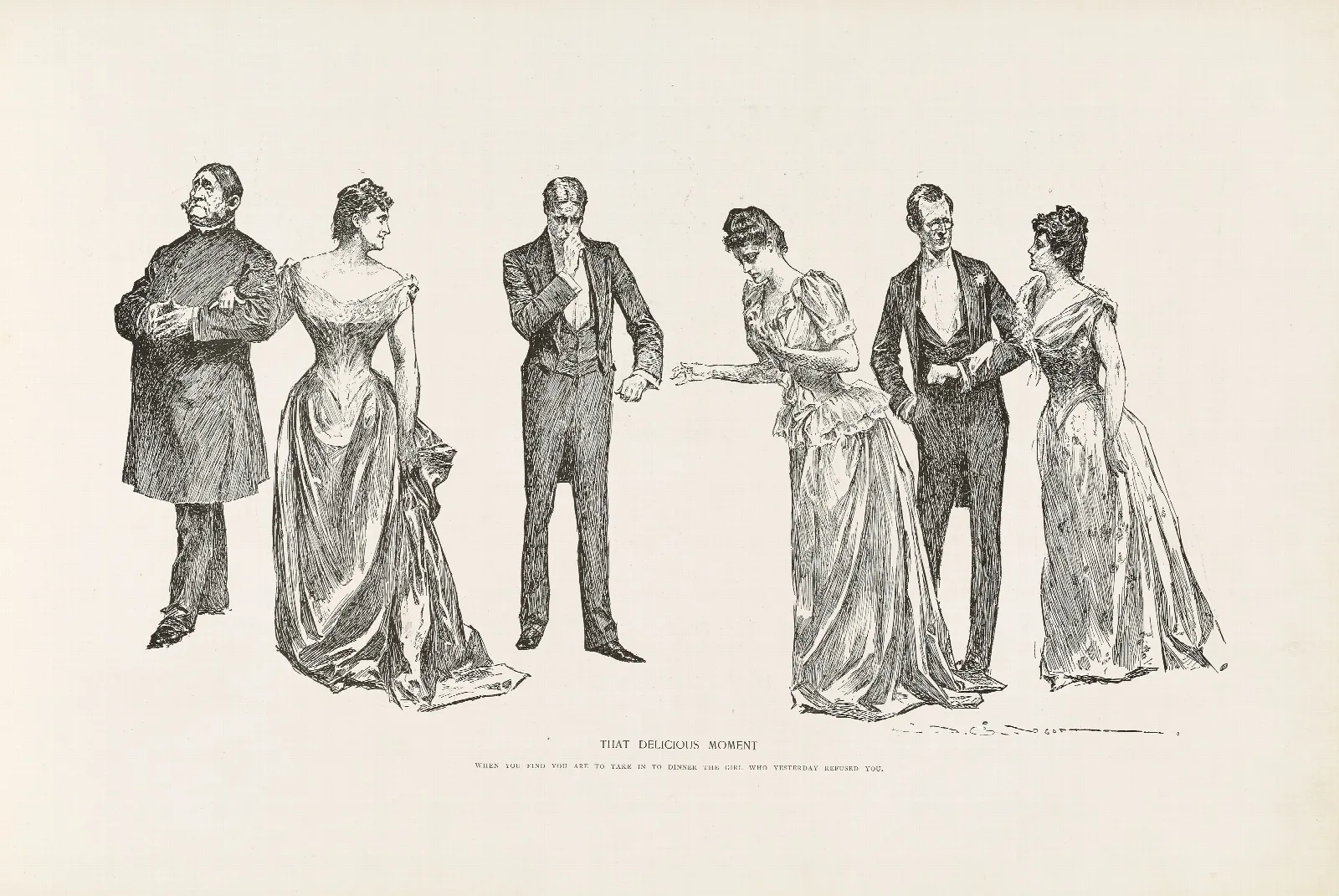 That Delicious Moment Wall Art by Charles Dana Gibson - Canvas Print