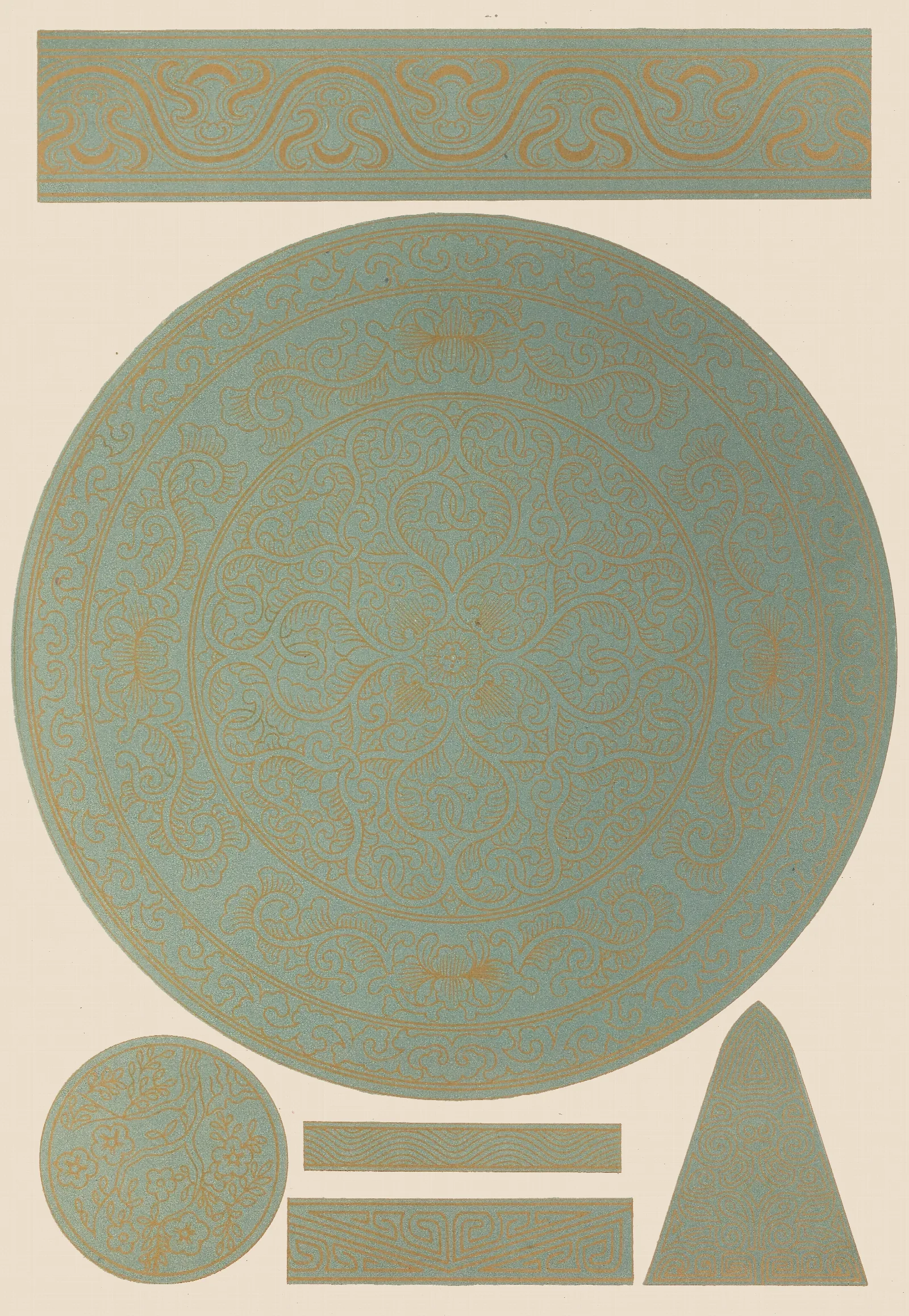 Examples Of Chinese Ornament Pl 88 Wall Art by Owen Jones - Canvas Print