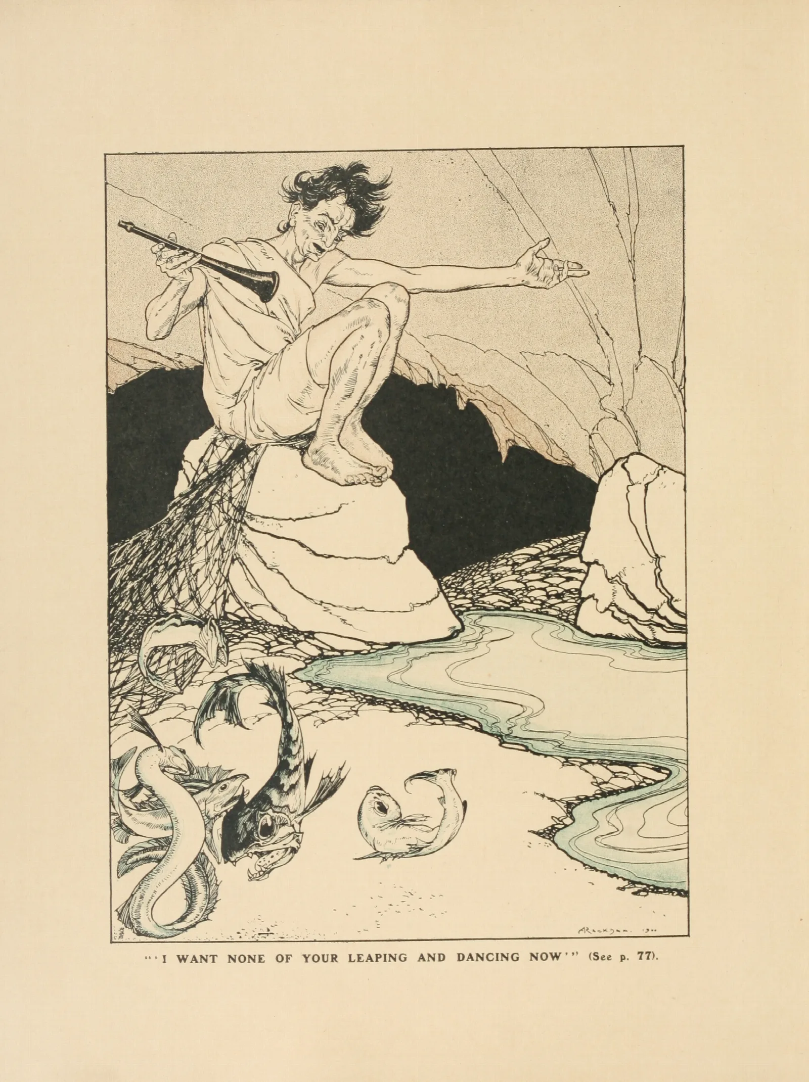 I Want None Of Your Leaping And Dancing Now Wall Art by Arthur Rackham - Canvas Print