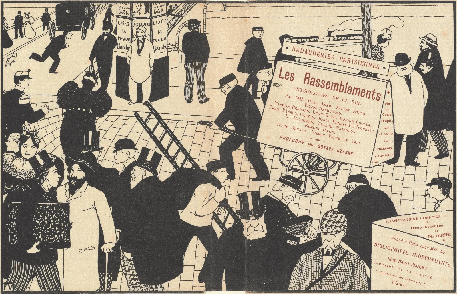 Book Jacket For Les Rassemblements Wall Art by Félix Vallotton - Canvas Print