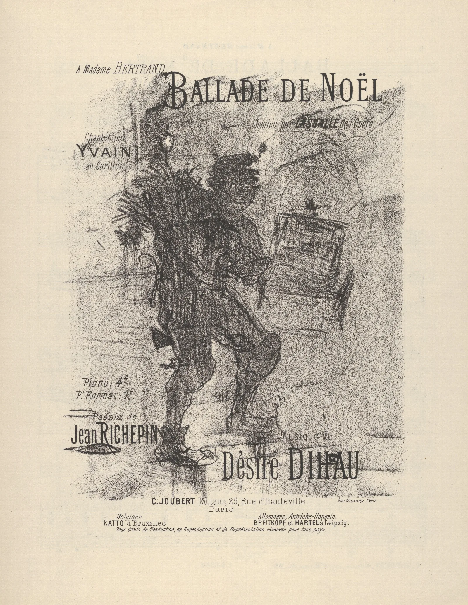 Ballade De Noel Wall Art by Henri de Toulouse-Lautrec - Canvas Print