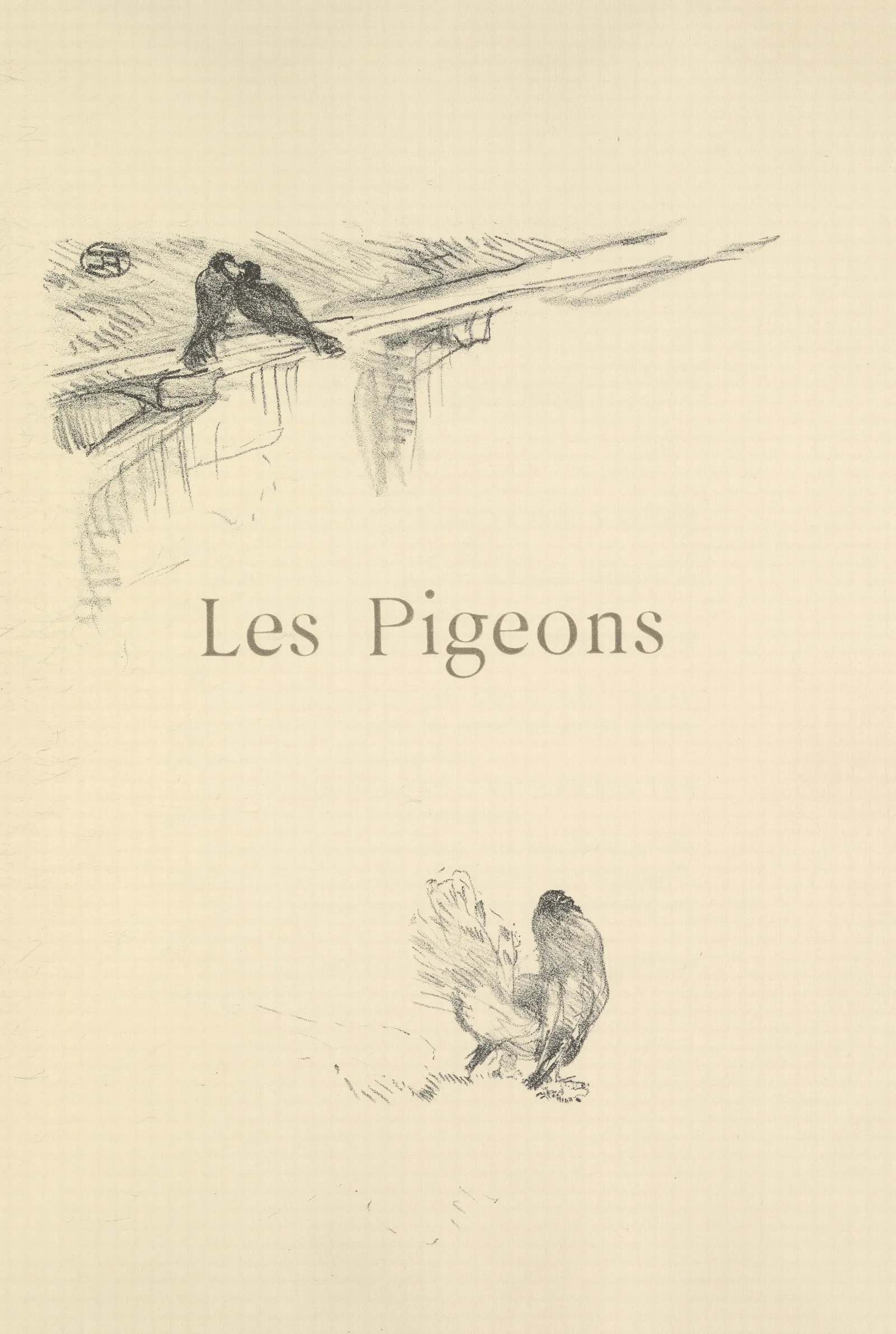 Les Pigeons 3 Wall Art by Henri de Toulouse-Lautrec - Canvas Print