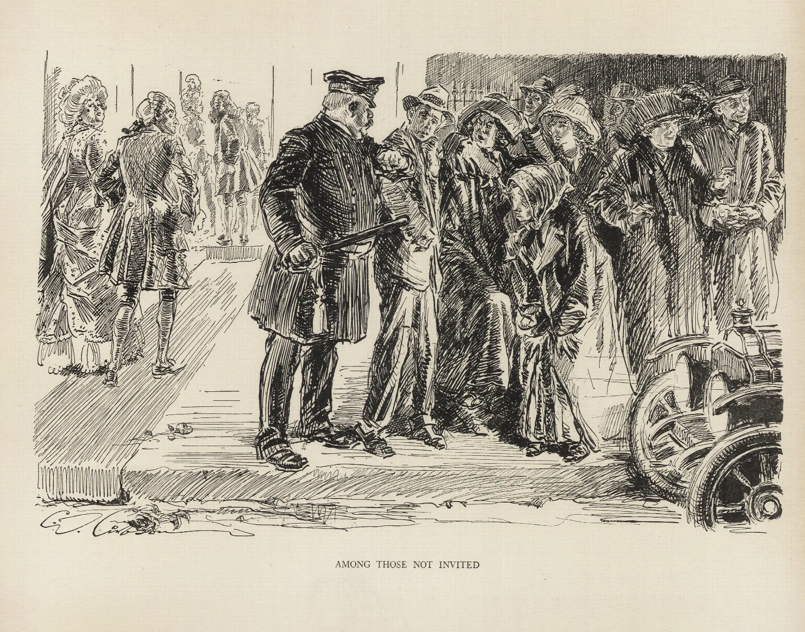 Among Those Not Invited Wall Art by Charles Dana Gibson - Canvas Print