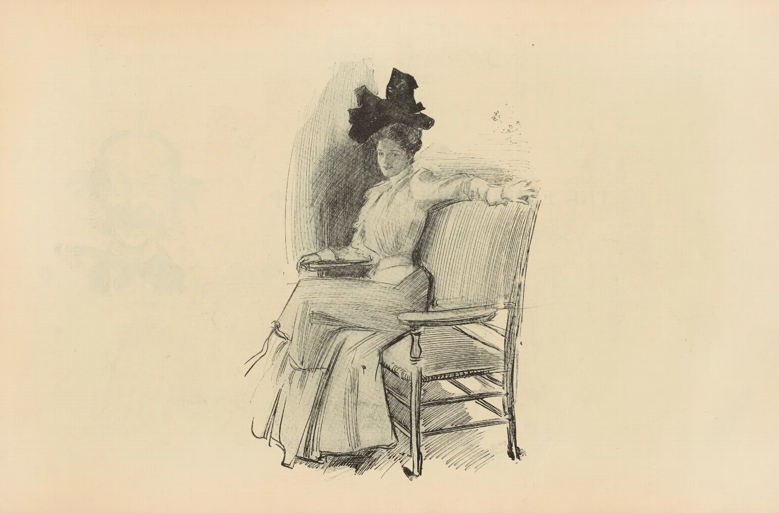 Illustration 255 by Charles Dana Gibson Wall Art by Charles Dana Gibson - Canvas Print
