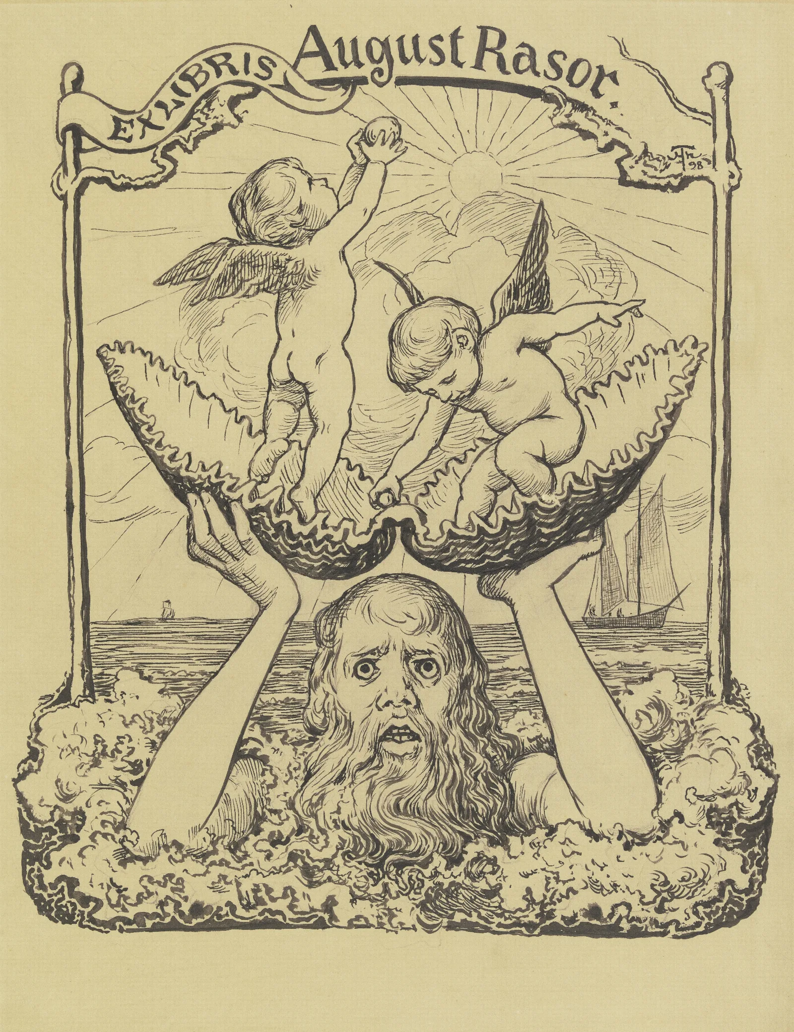 Ex Libris August Rasor Wall Art by Hans Thoma - Canvas Print