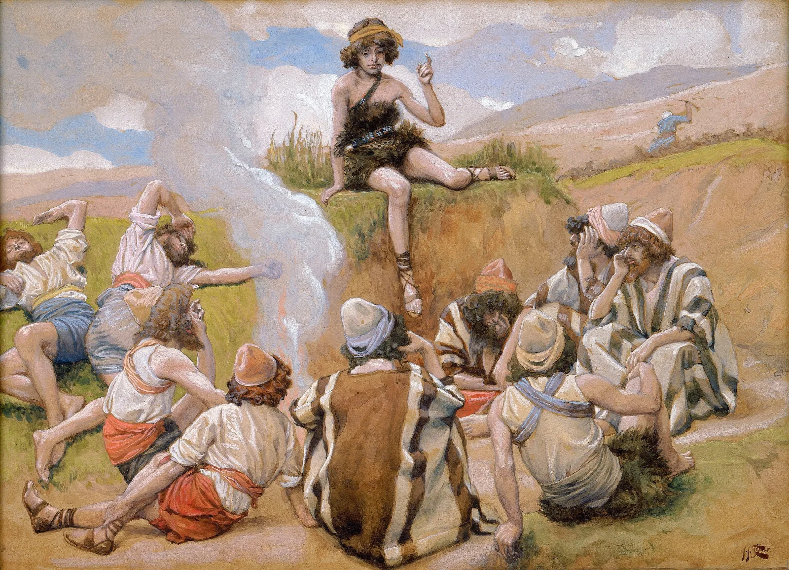 Joseph Reveals His Dream To His Brethren Wall Art by James Tissot - Canvas Print