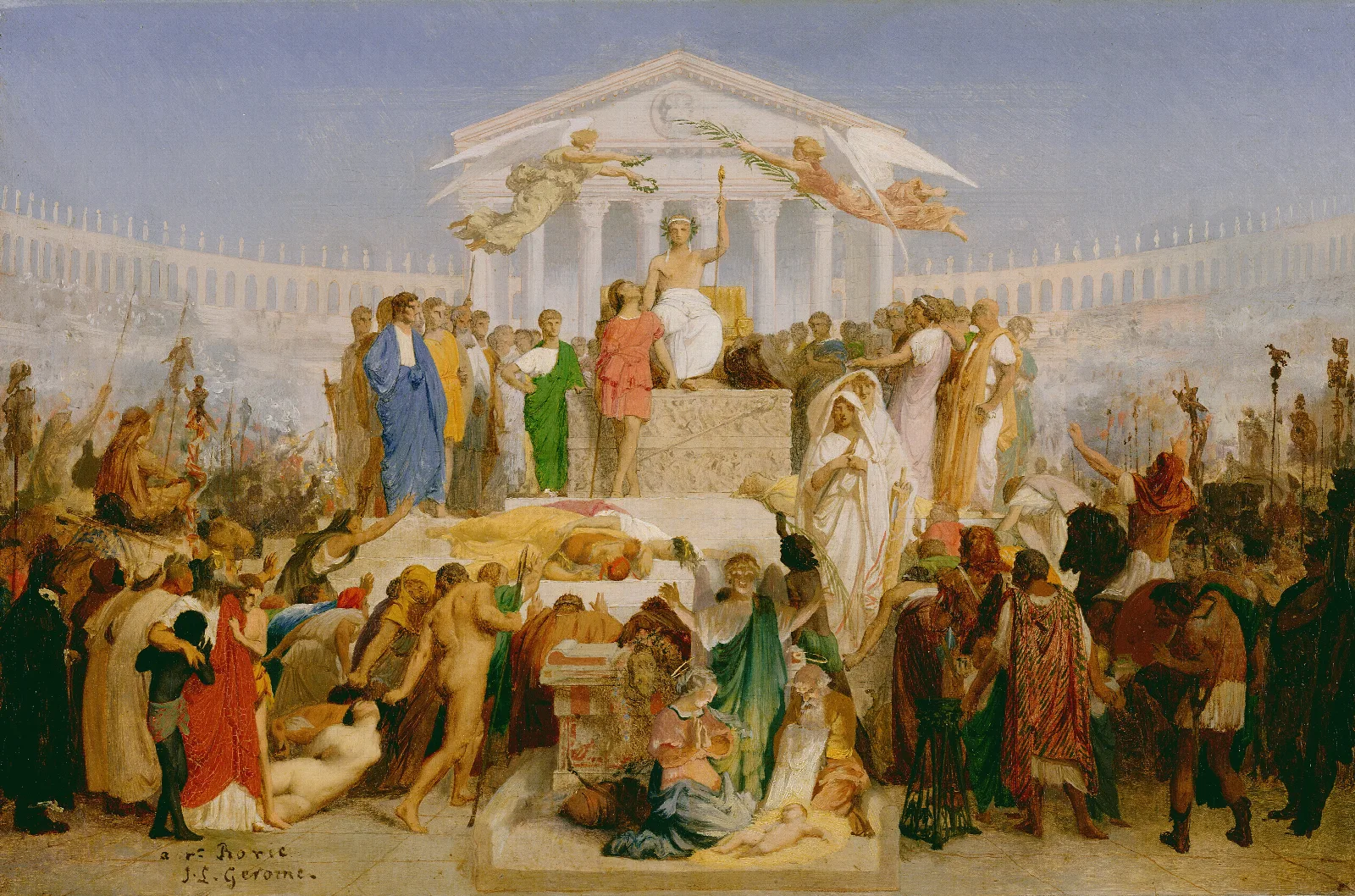 The Age Of Augustus The Birth Of Christ Wall Art by Jean-Léon Gérôme - Canvas Print